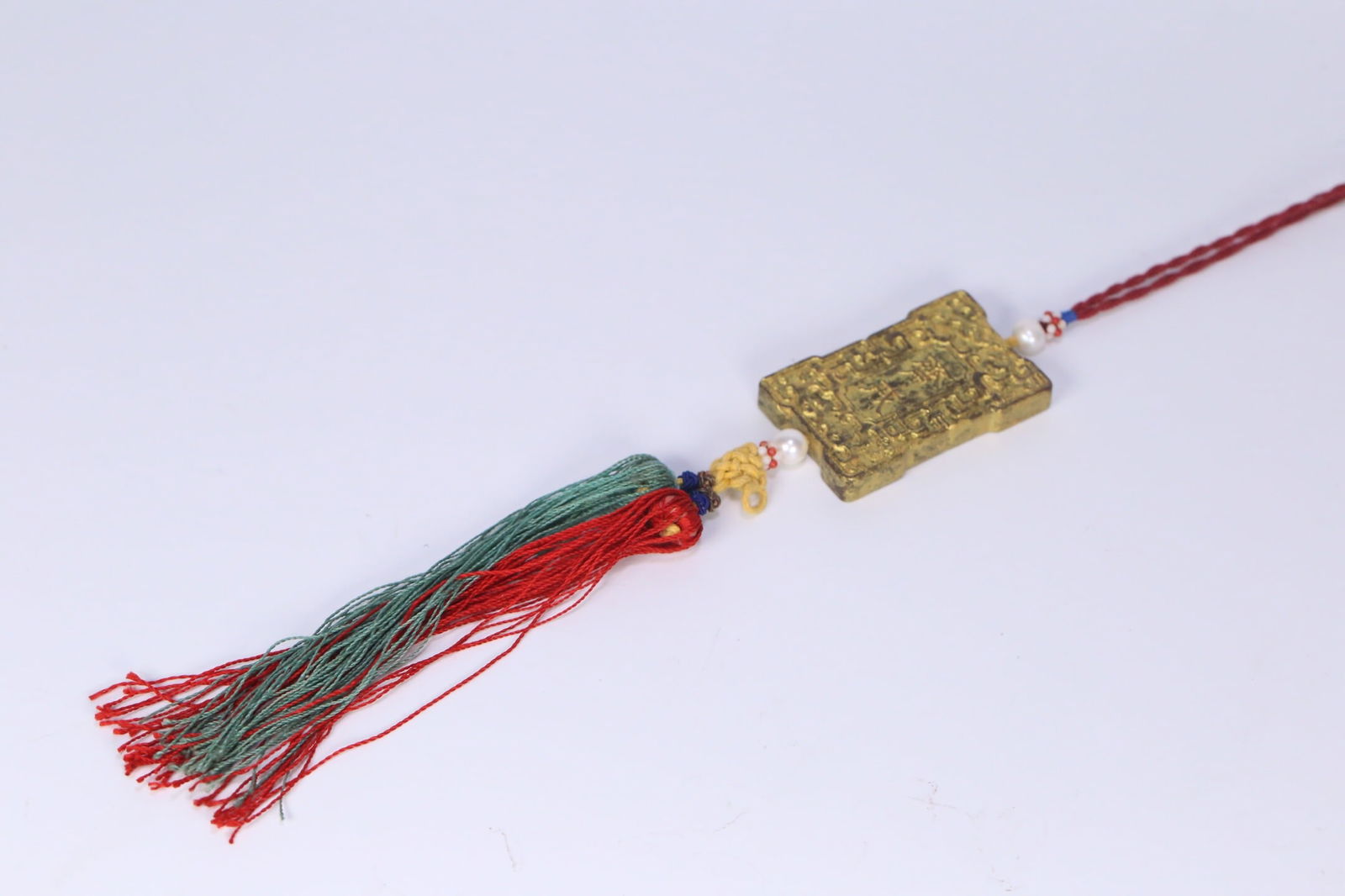 Qing Dynasty Agarwood Lacquer Gold Plaque: 5.9*3.8*0.7/21g