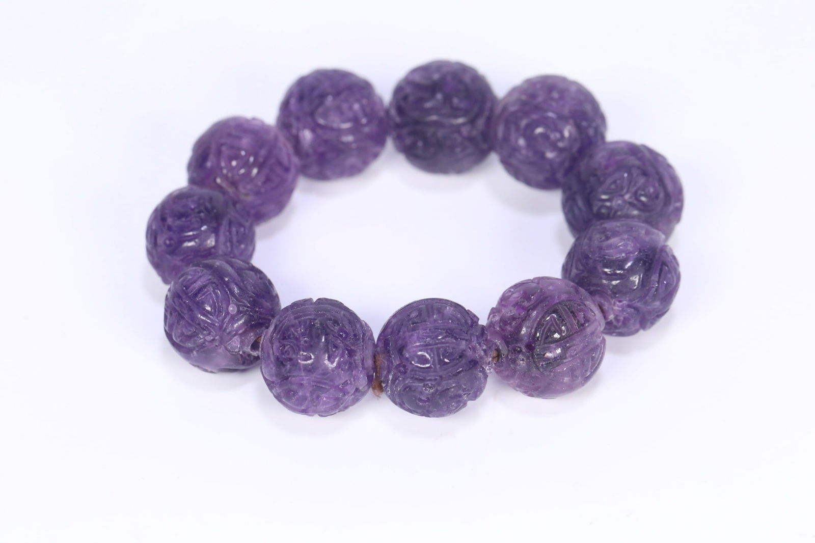 Qing Dynasty Amethyst Bracelet (1 of 1)