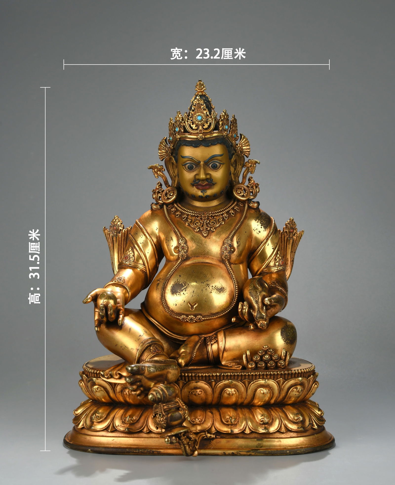 Copper gilded Buddha statue (1 of 1)