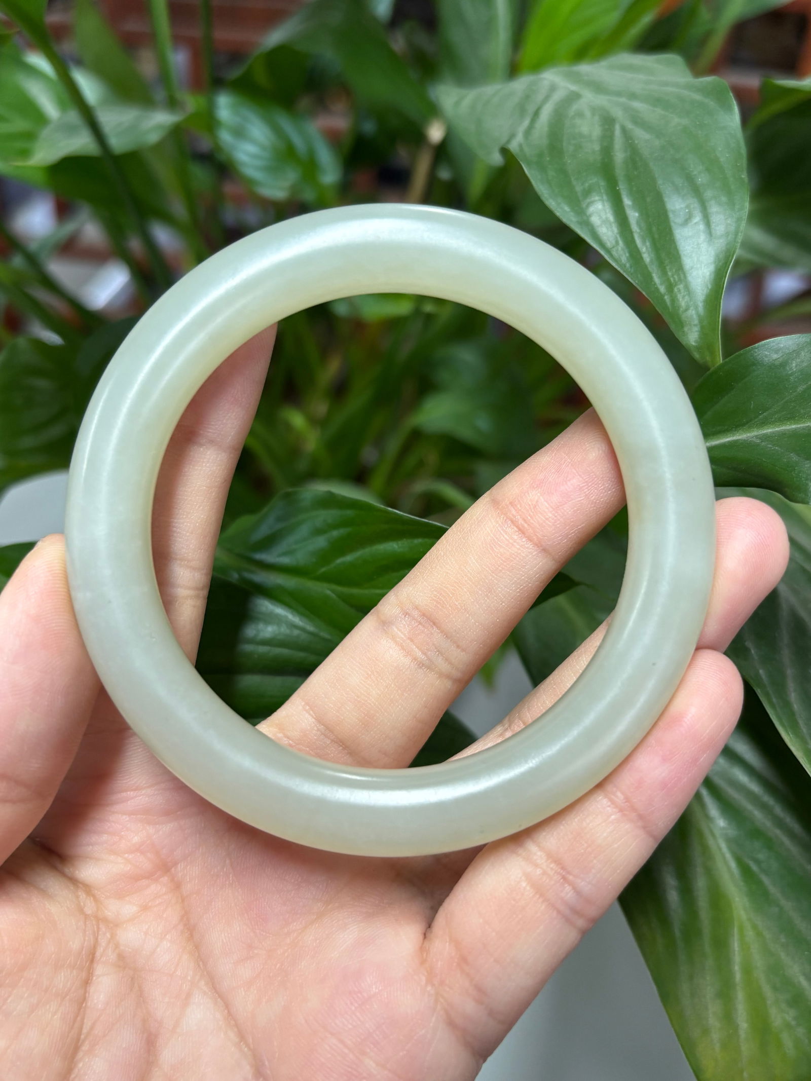 Qing Dynasty Hotan Jade Bracelet: 5.8*7.8*1/51.6g