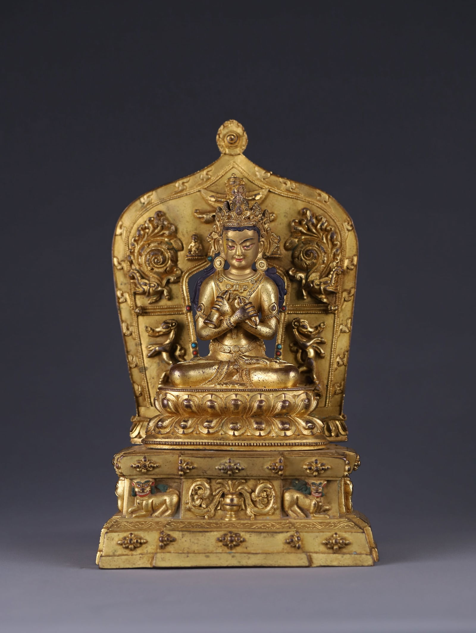Bronze gilded Buddha statue from the Qing Dynasty (1 of 1)