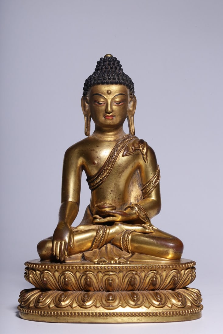 Bronze gilded Buddha statue from the Qing Dynasty (1 of 1)