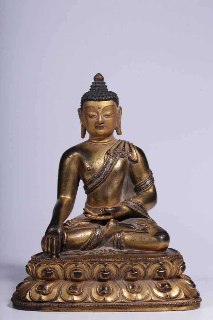 Bronze gilded Buddha statue from the Qing Dynasty (1 of 1)