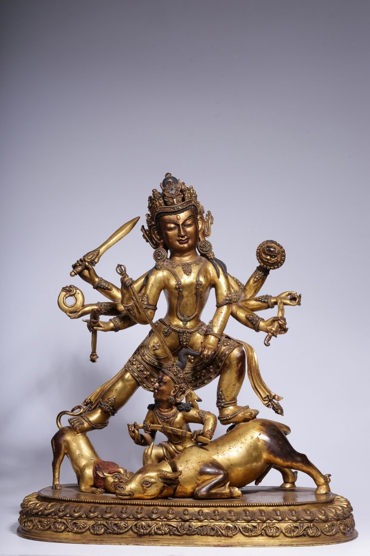 Bronze gilded Buddha statue from the Qing Dynasty (1 of 1)