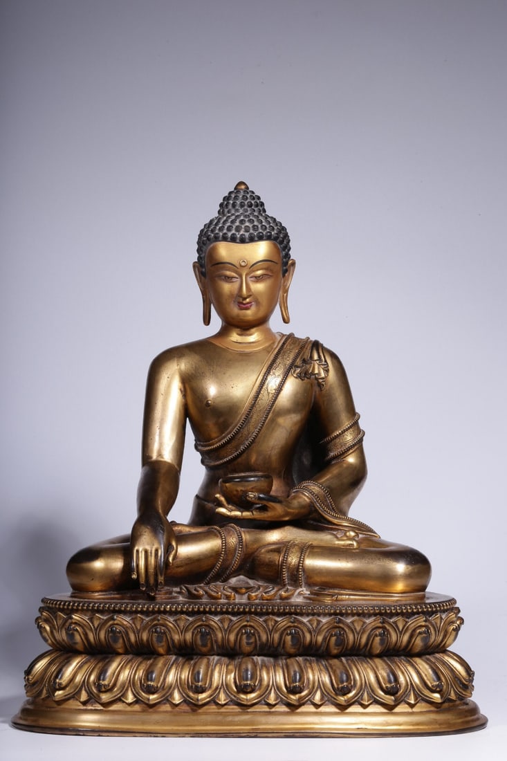 Bronze gilded Buddha statue from the Qing Dynasty (1 of 1)