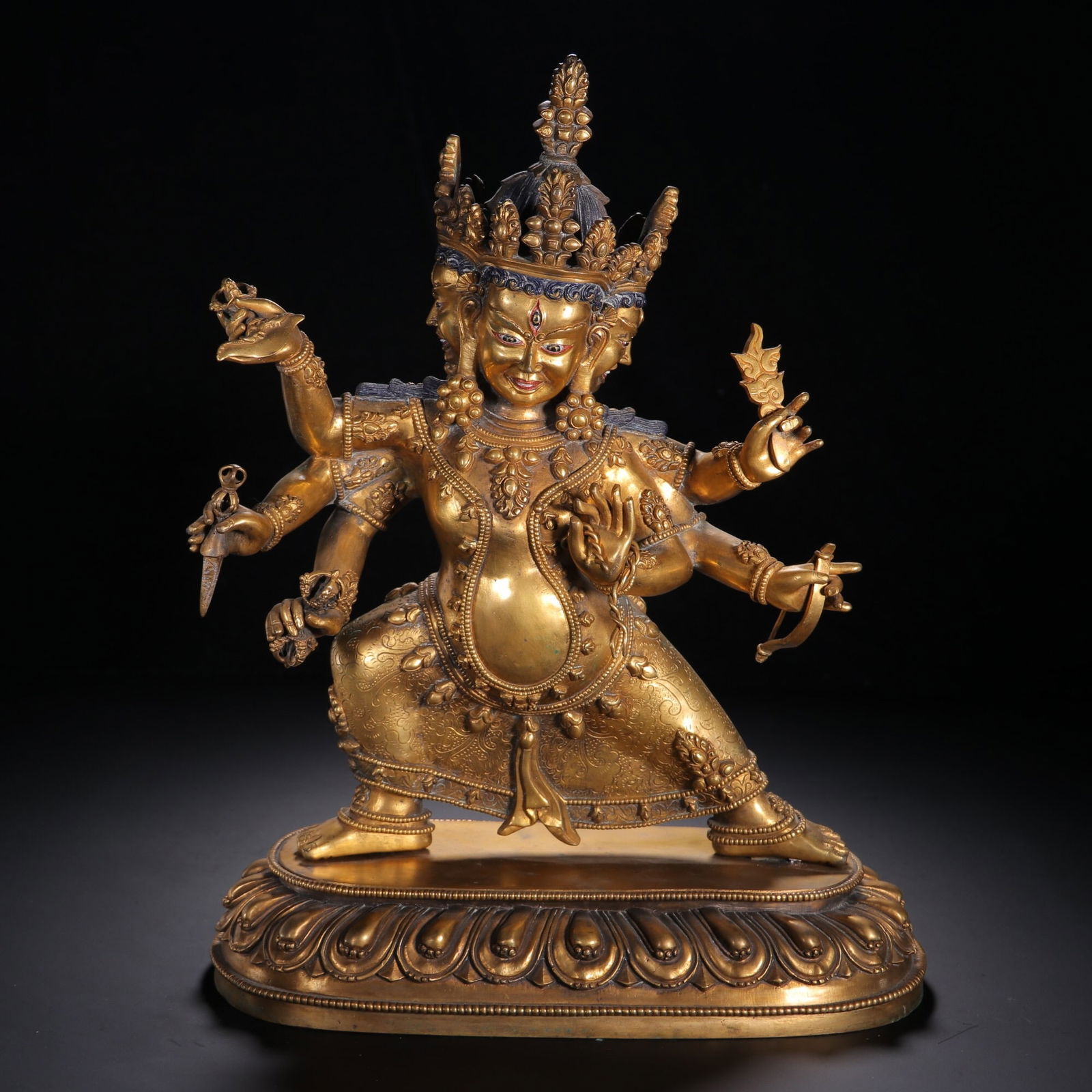 Bronze gilded Buddha statue from the Qing Dynasty (1 of 1)