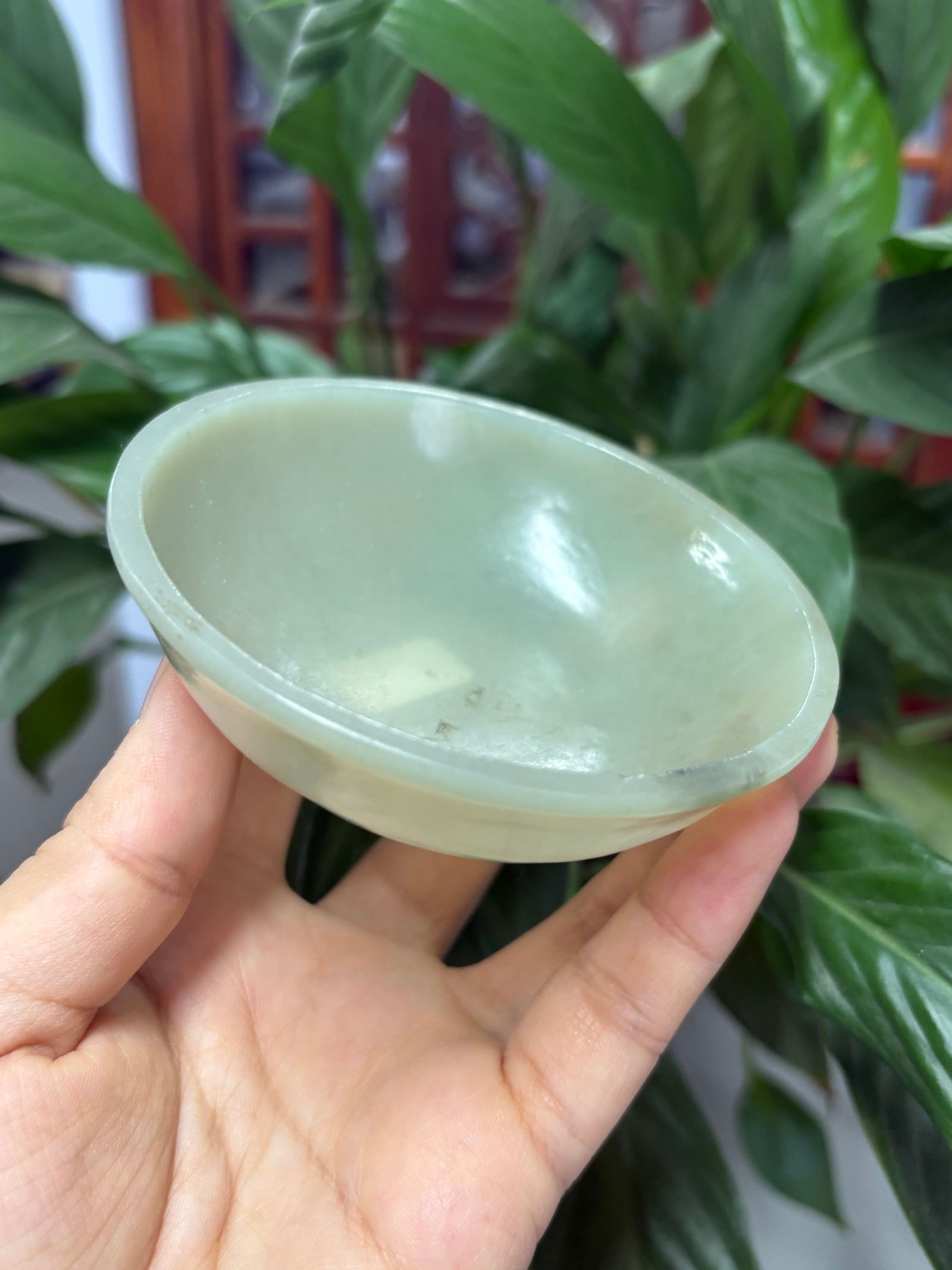 Qing Dynasty Hetian Jade Pen Holder: 2 .65*8.9/83.5g