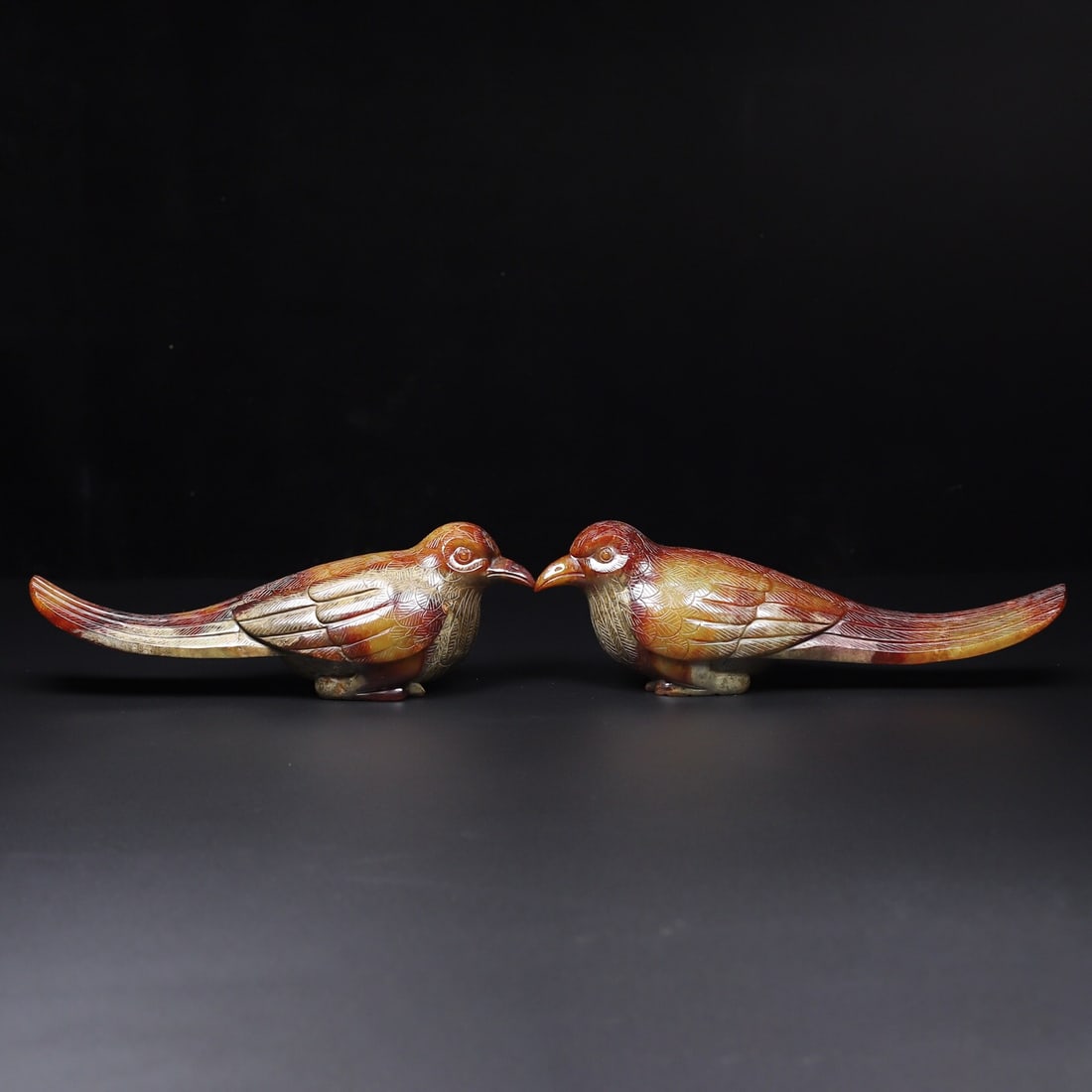 A Pair of Hetian Jade Ornaments: 2 2.3*7.2*7/674g each