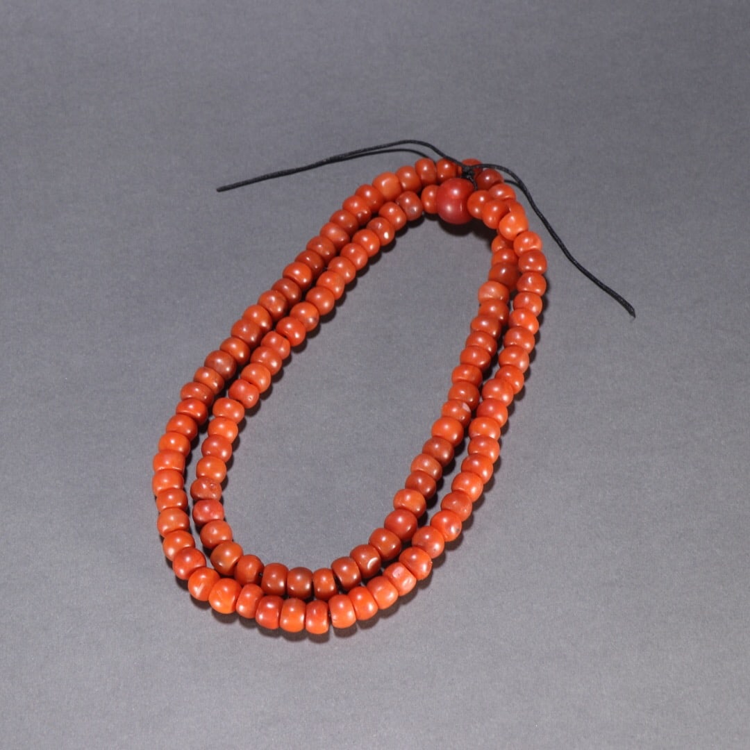 108-bead Southern Red Agate Buddhist Prayer Beads (Qing Dynasty) (1 of 1)