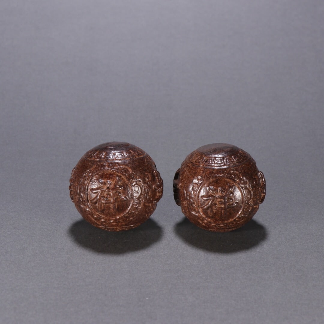 Agarwood Handball Pair: 4*4.3/94.6g