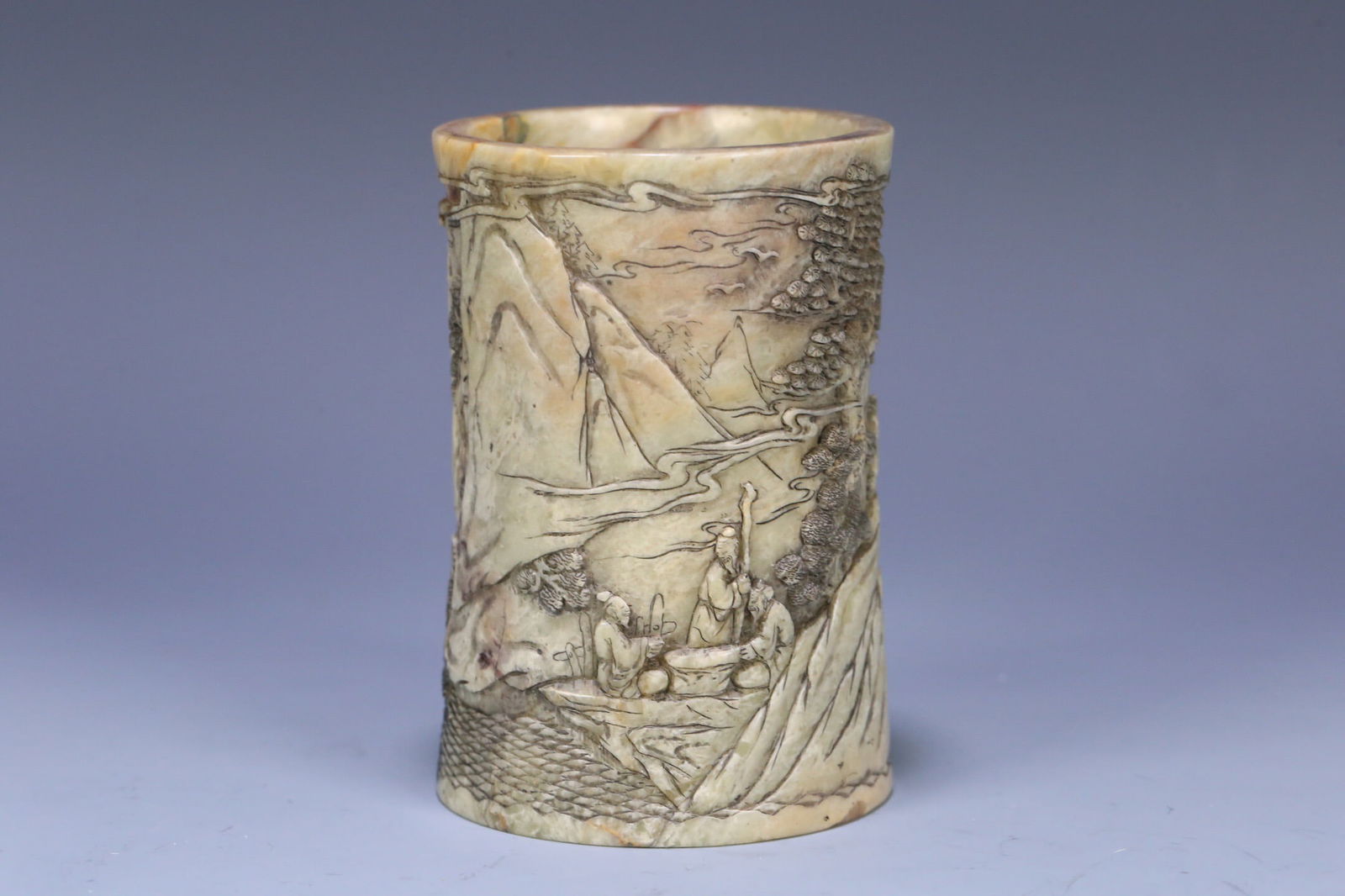 Qing Dynasty Shoushan Stone Brush Holder (1 of 5)