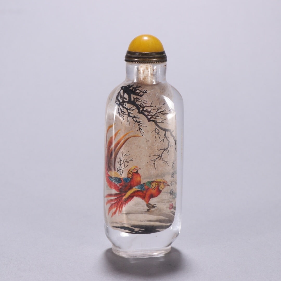 Sun Xingwu -mark crystal inside-painted snuff bottle (1 of 2)