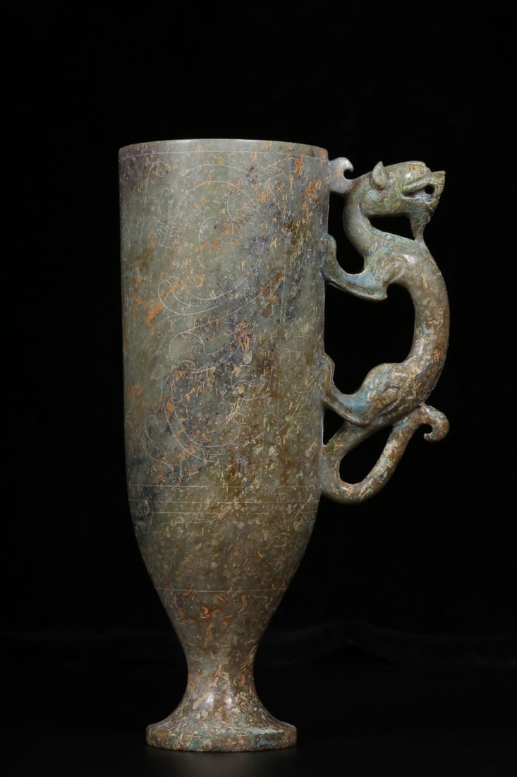 Pre-Ming dynasty jade dew cups (1 of 4)