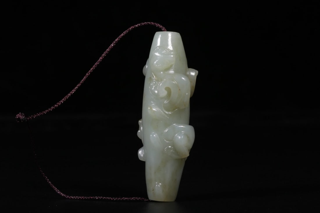 Qing Dynasty Hetian White Jade Pendant (1 of 4)