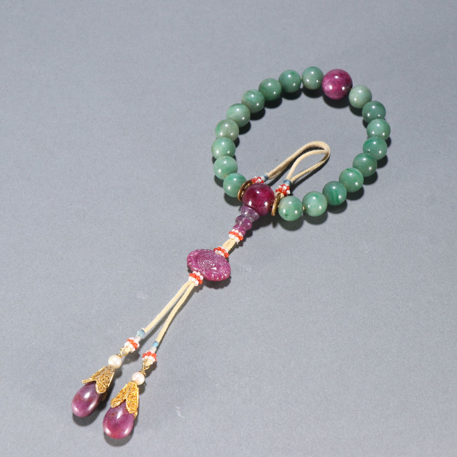 Qing Dynasty Jade Eighteen Sons Handheld (1 of 1)