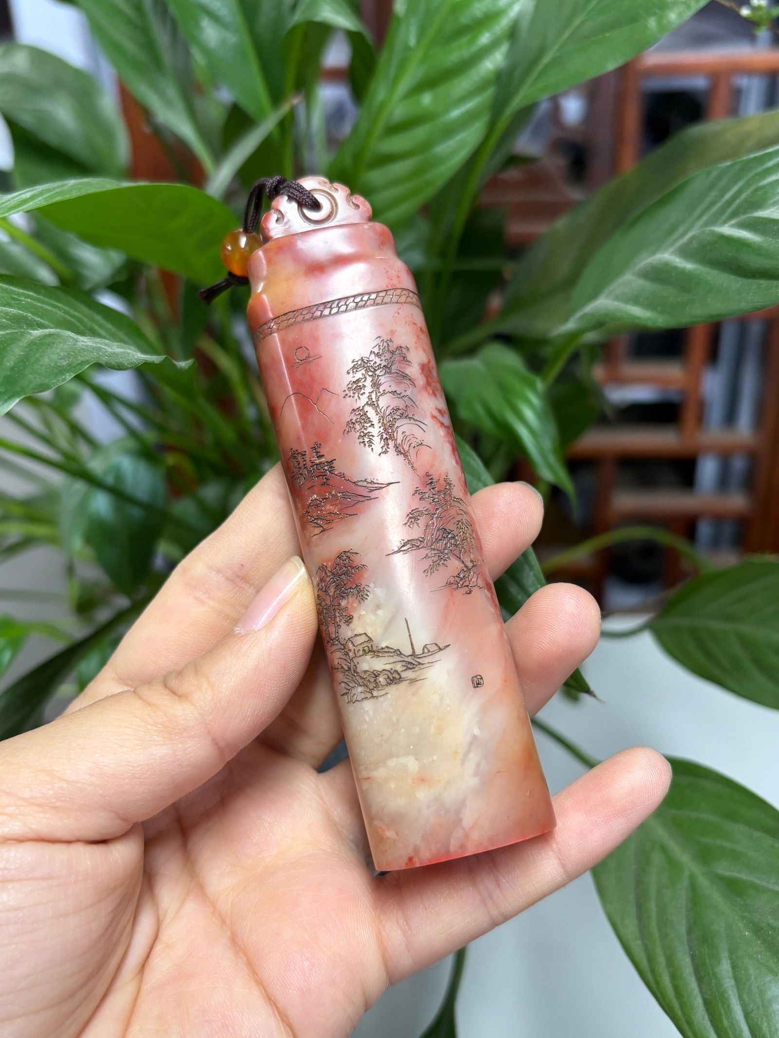 Shoushan stone seal: 11.1*2.9*1.9/118.4g