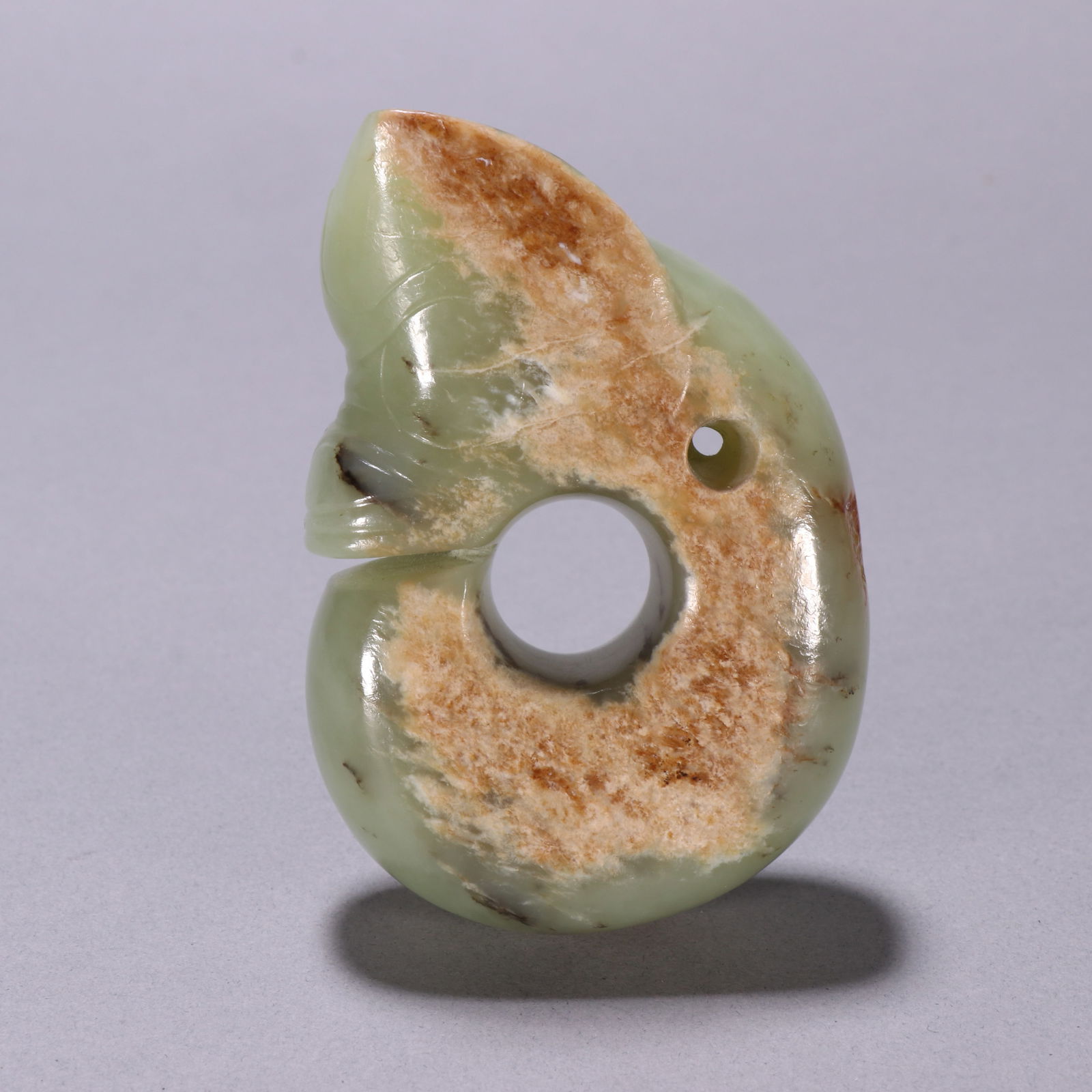 Hongshan Culture -mark River-polished Jade Pig-Dragon: 9*6/270g