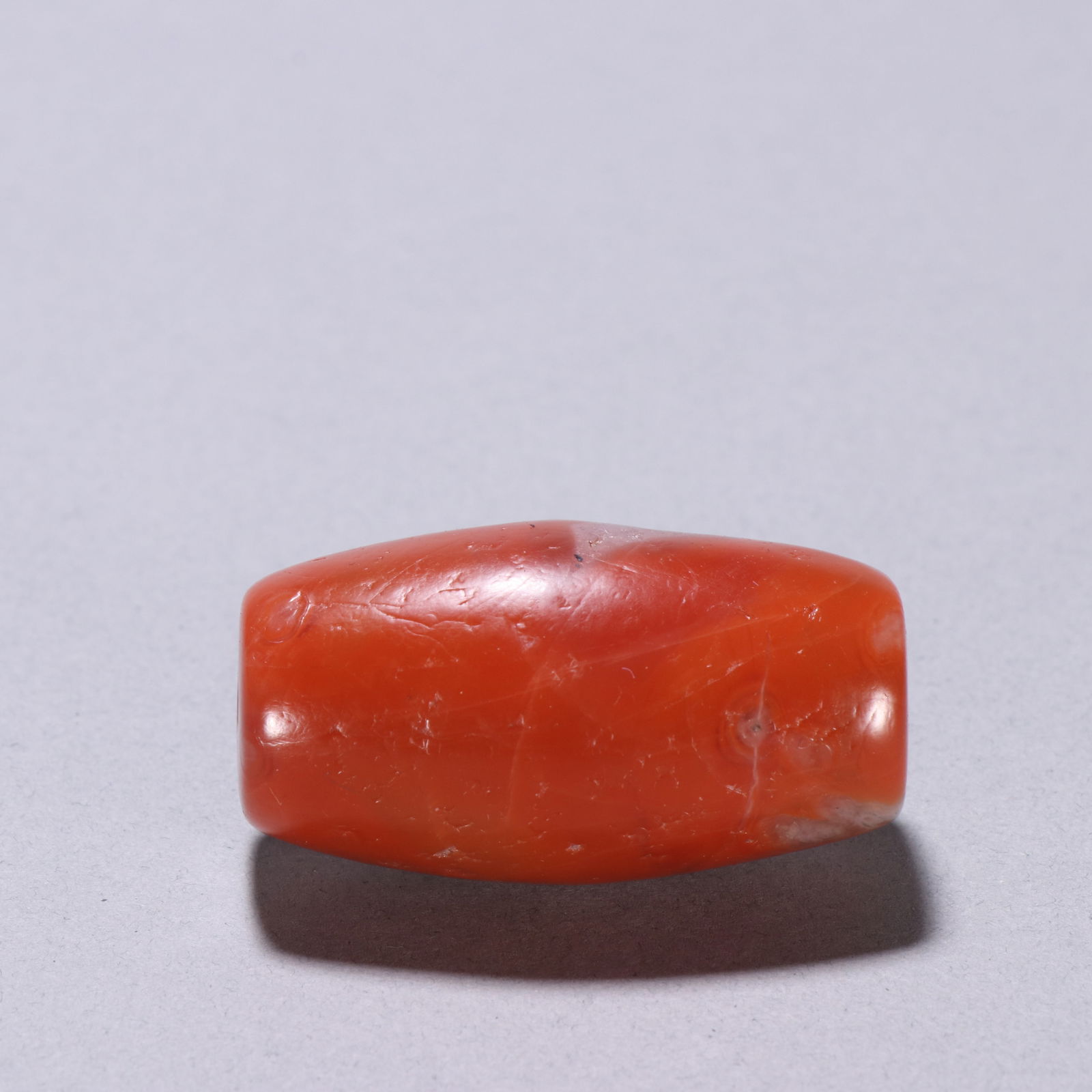 Qing Dynasty Southern Red Agate Pendant: 4.4*2.4/41.3g