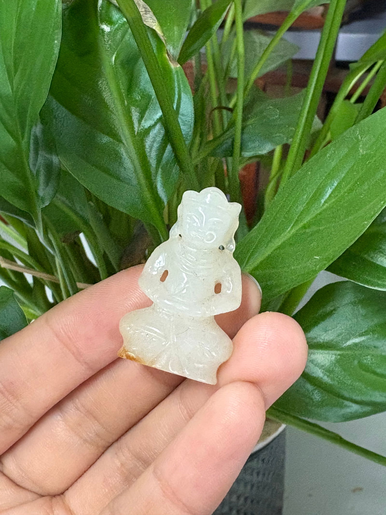 Qing Dynasty Hetian Jade Portable Buddha (1 of 2)