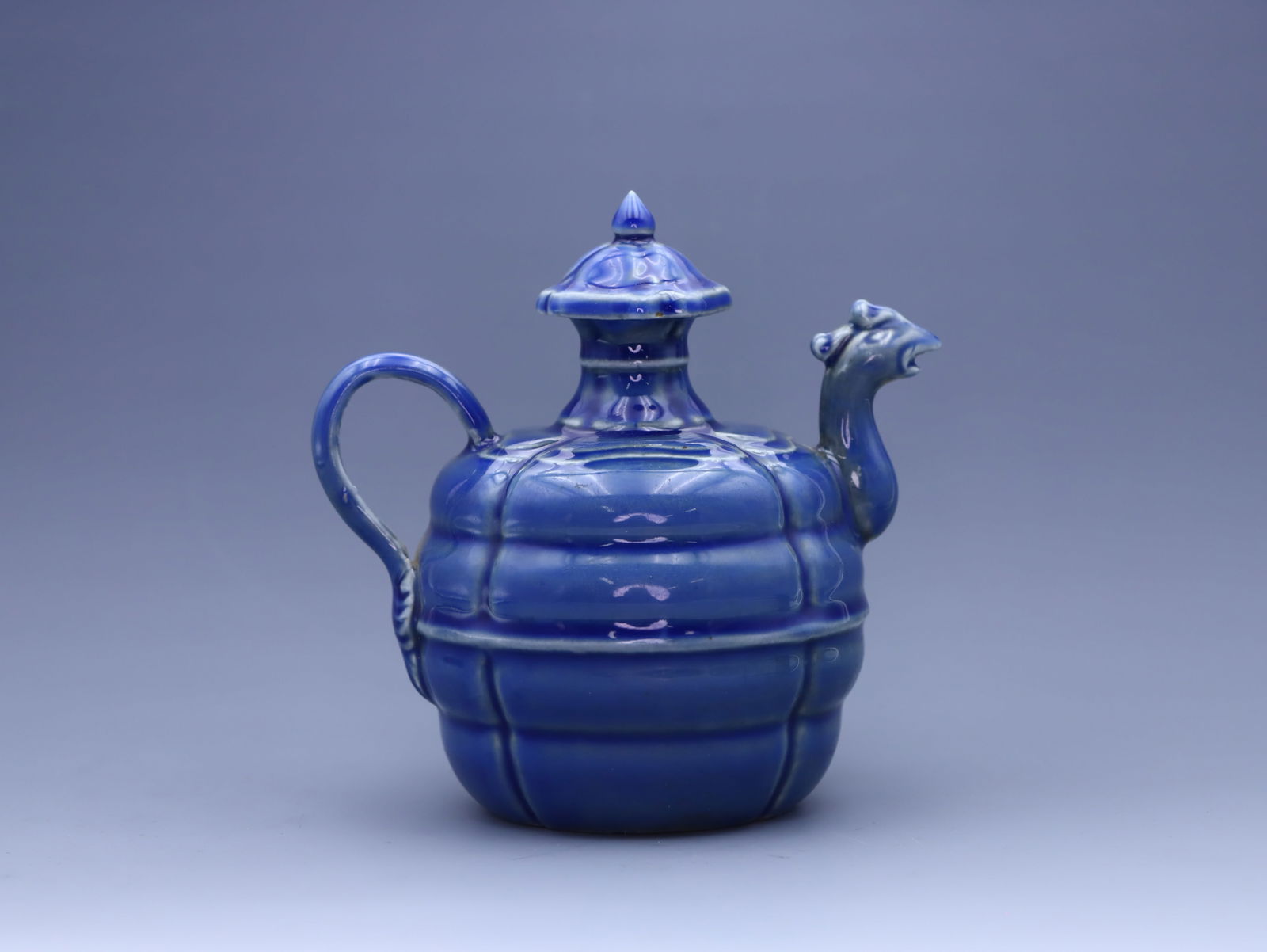 Qing Dynasty Blue Glazed Ewer (1 of 5)