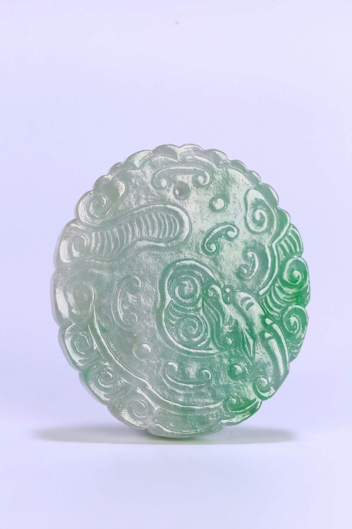Qing Dynasty Jade Brand: 4 .8*4.3*0.6/30.4g