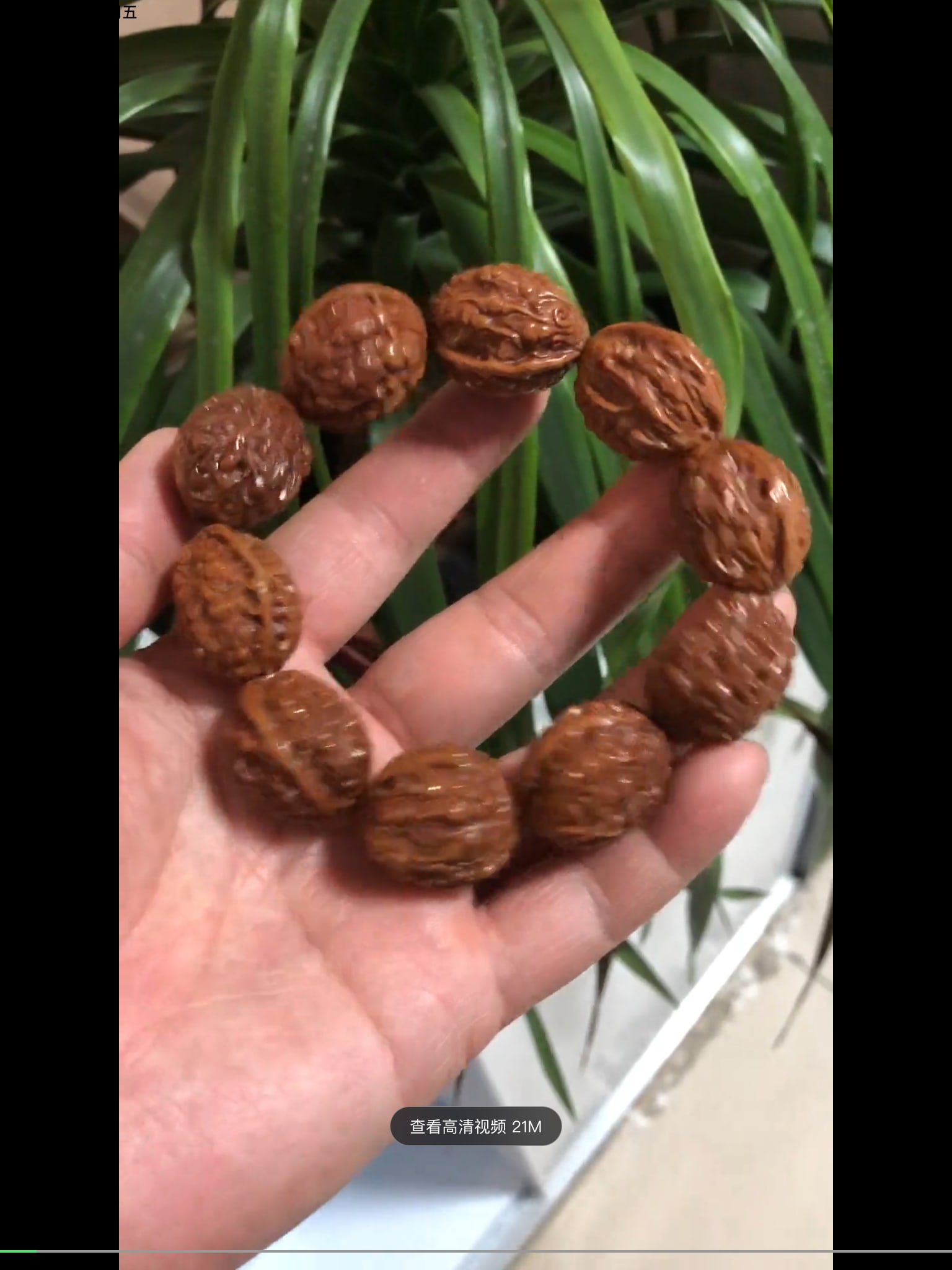 Qing Dynasty Olive Pit Carved Bracelet: 2 .3*2*2.7/45.8g