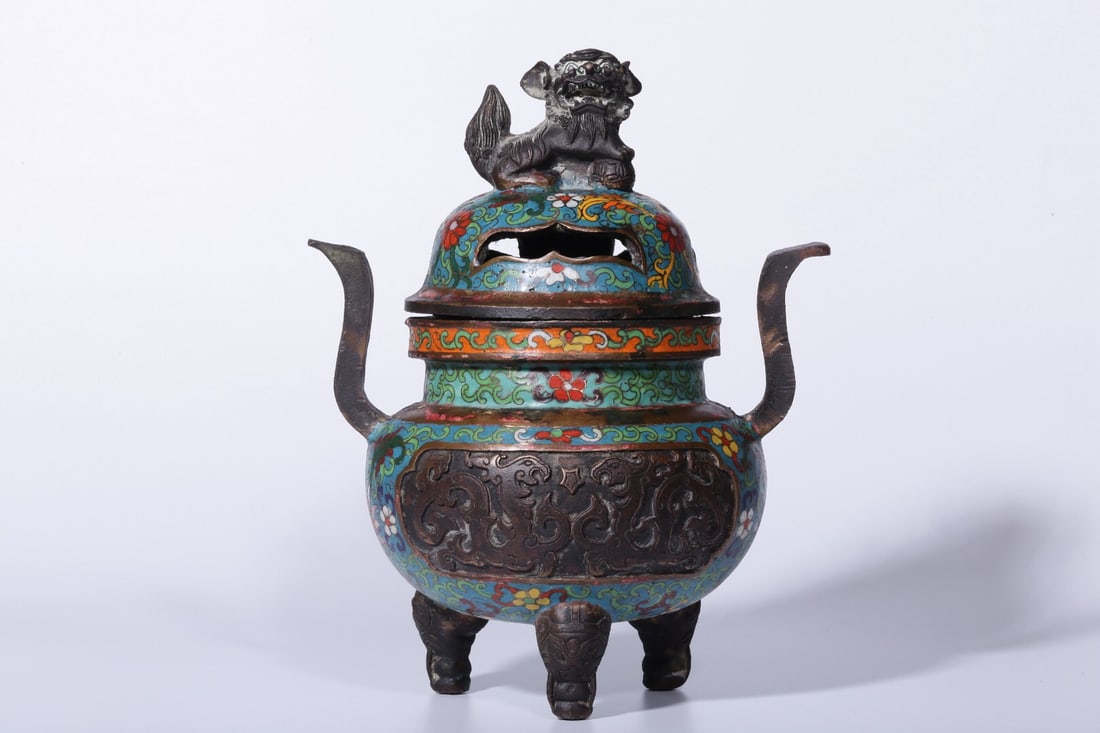 Qianlong -mark cloisonn é incense burner (1 of 5)