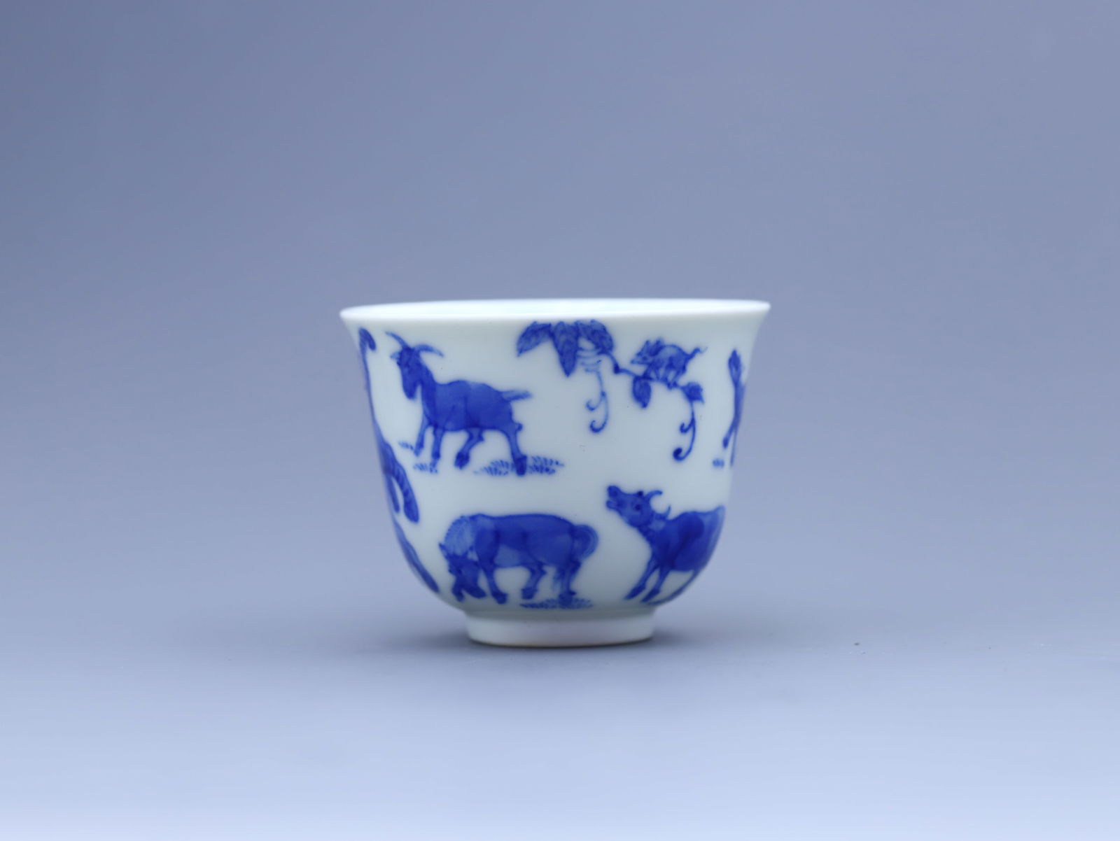 Kangxi -mark Blue and White Porcelain Cup (1 of 5)