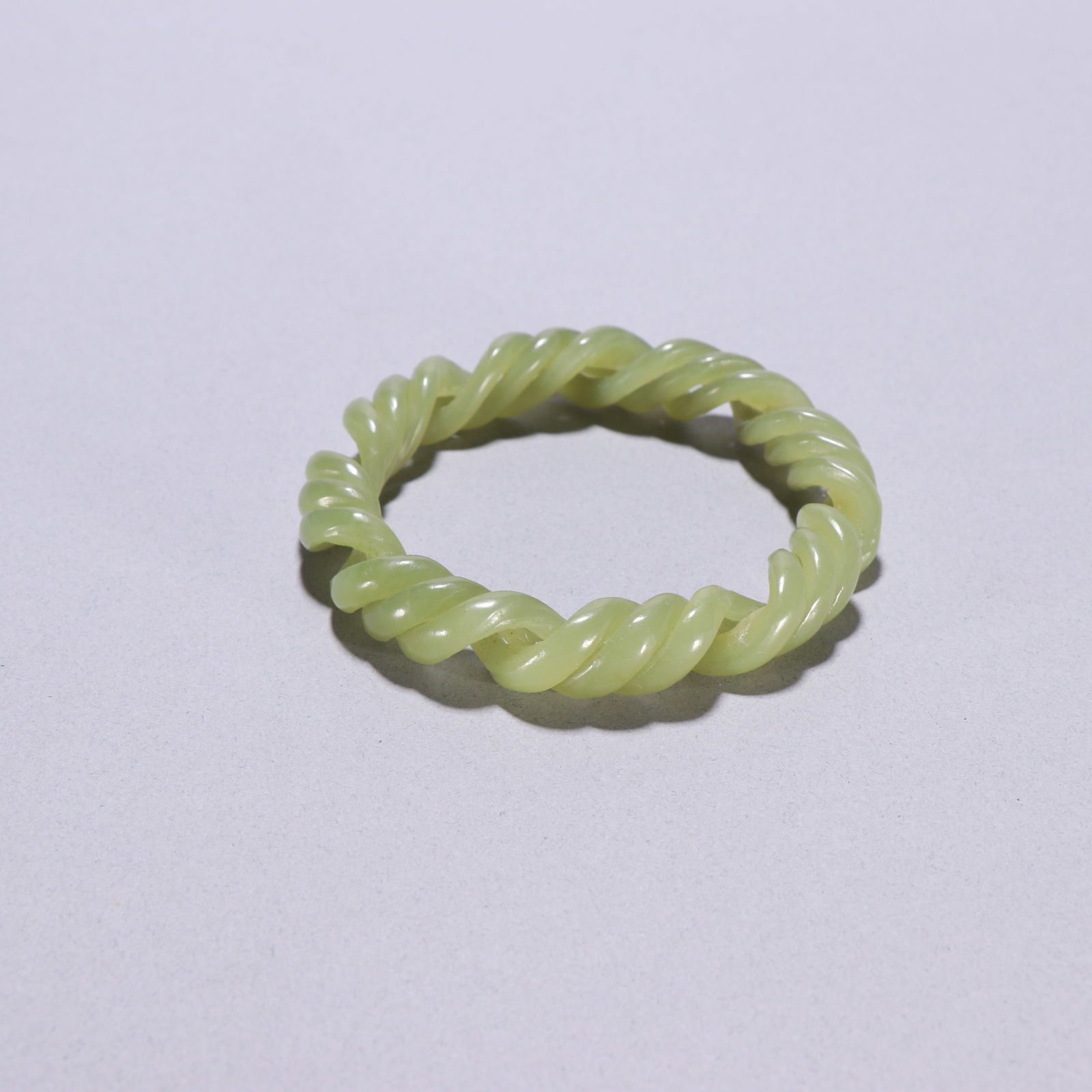 Qing Dynasty Hetian Yellow Jade Bracelet: 5.9*0.9/37.4g