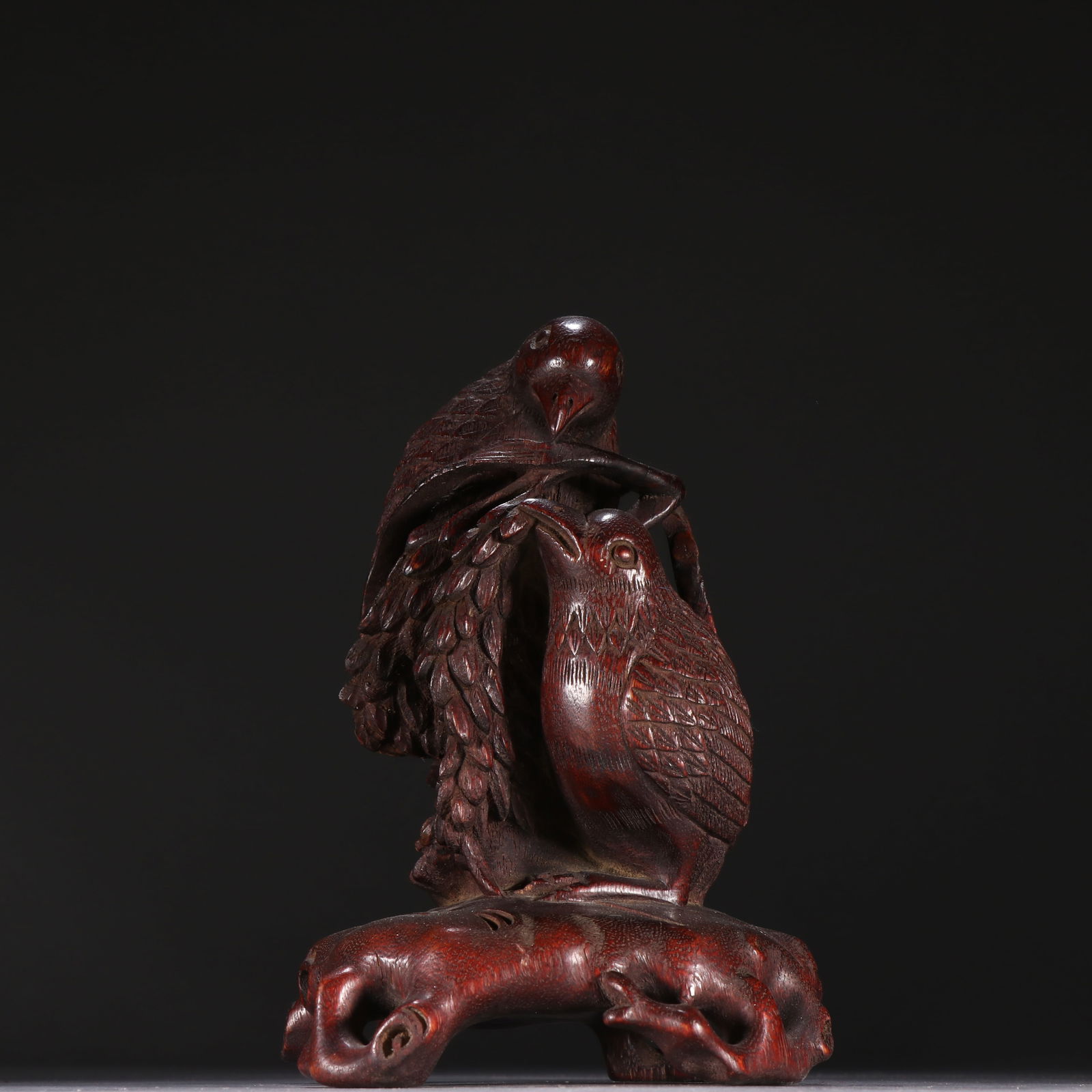 Qing Dynasty agarwood ornaments: 15.5*11.4/146.4g