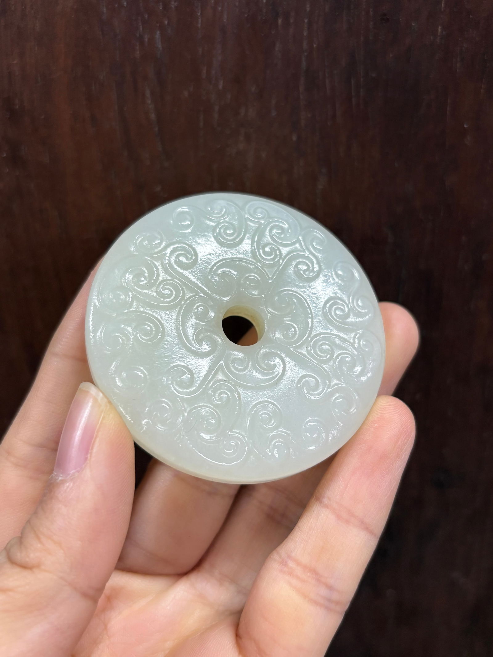 Hetian Jade Bi (Disc): 5 .3*1/53.3g