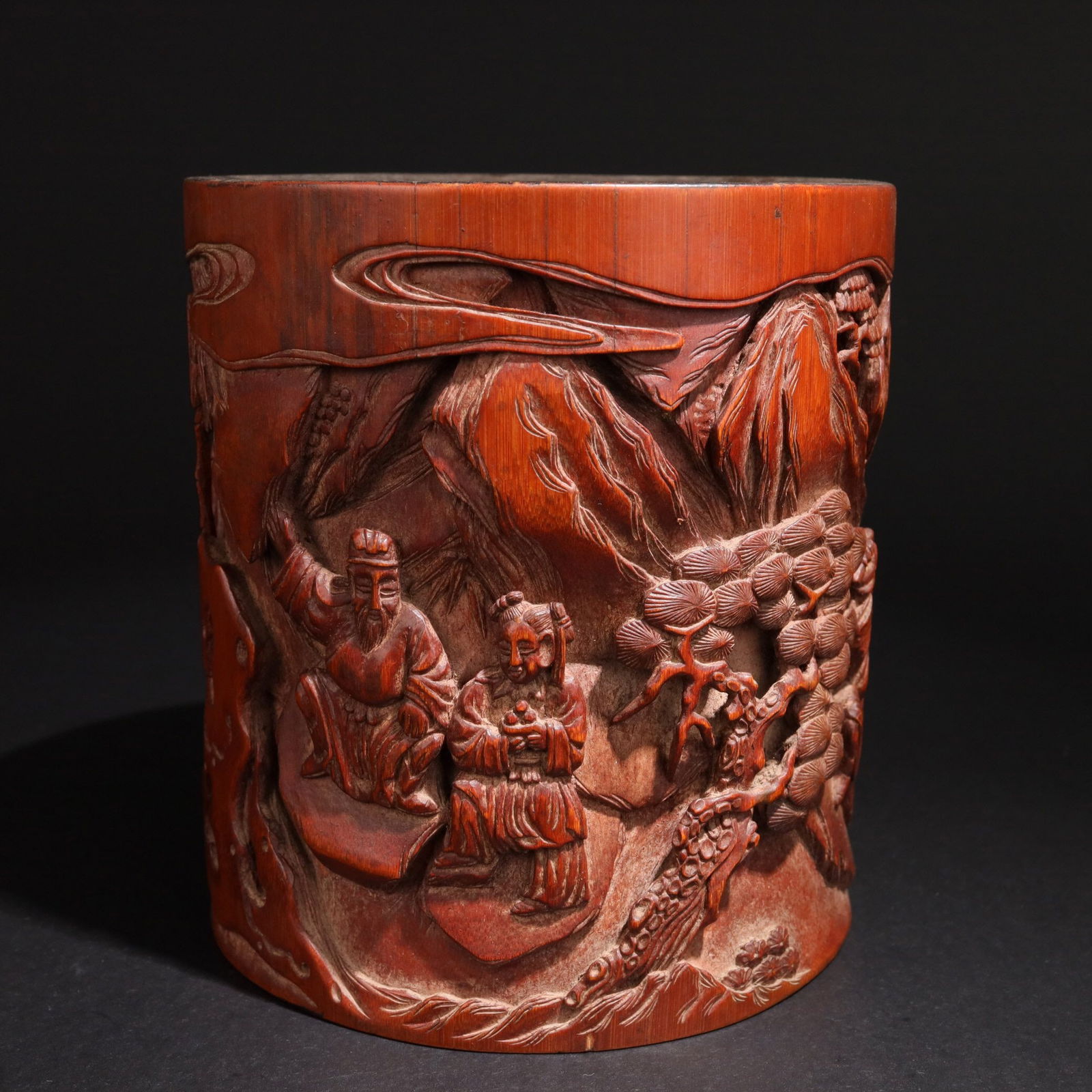 Bamboo Carved Brush Holder (1 of 5)