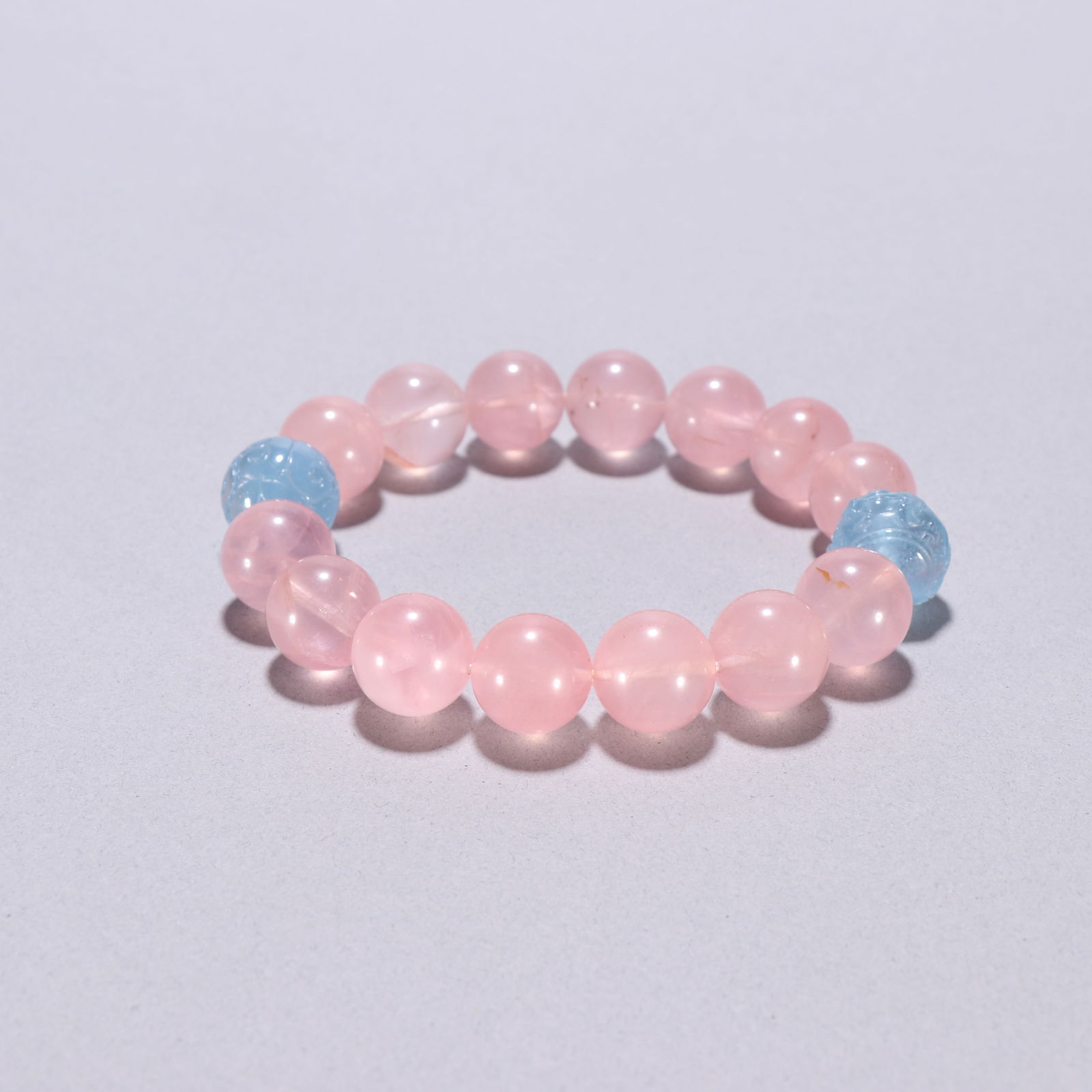 Qing Dynasty pink crystal beaded bracelet (1 of 1)