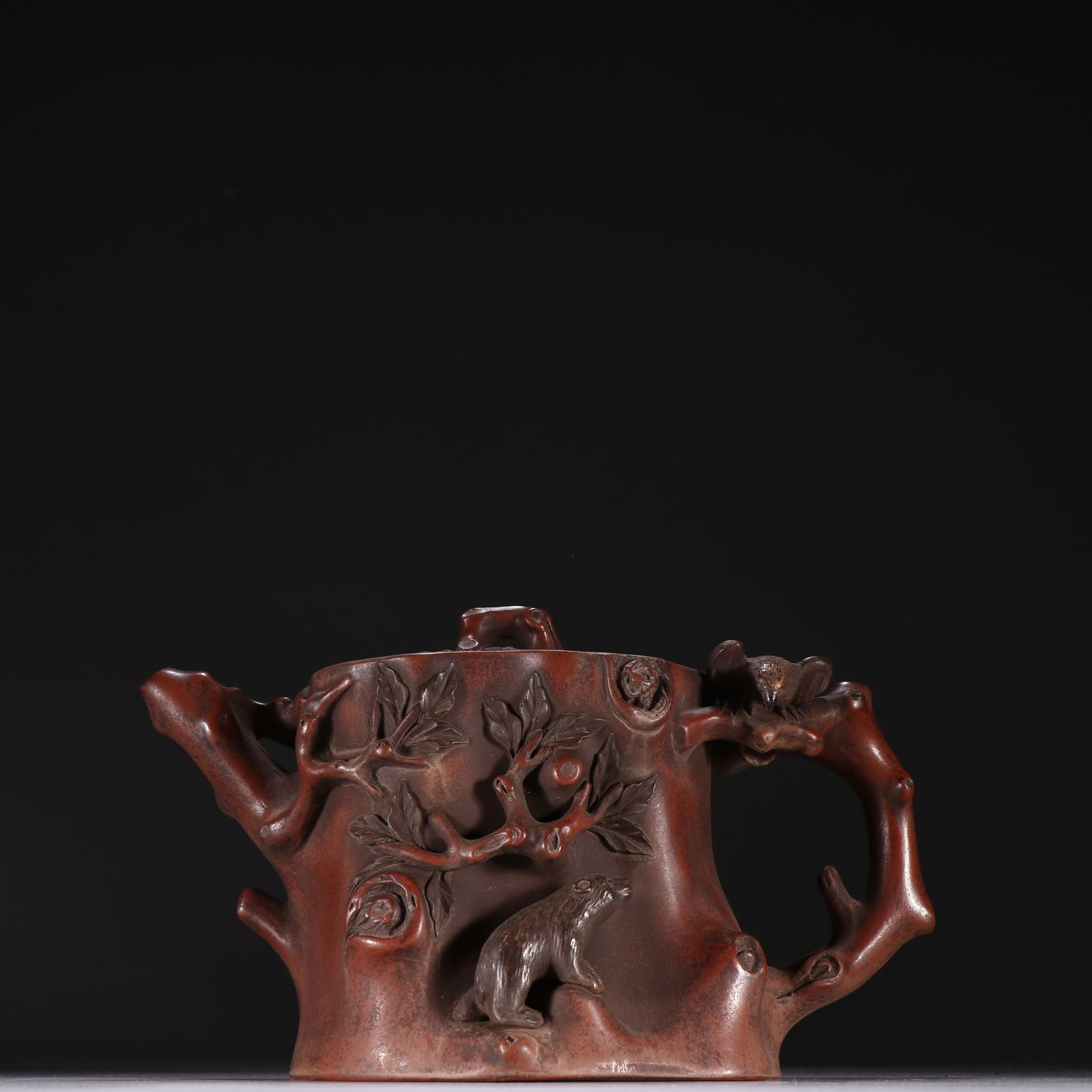 Pei Shimin-mark purple clay teapot: 1 2*19.2