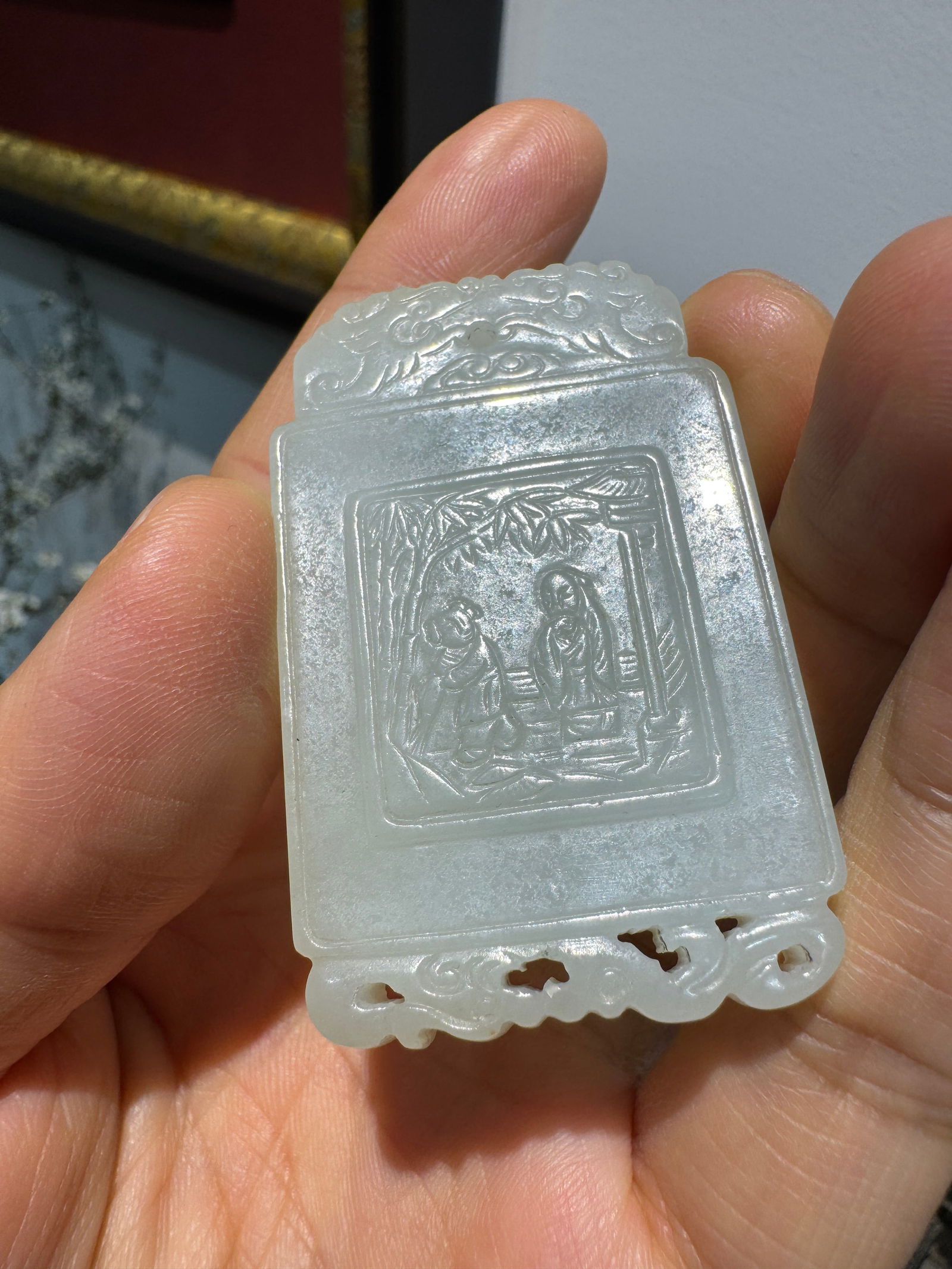 Qing Dynasty Hetian Jade Plaque (1 of 2)