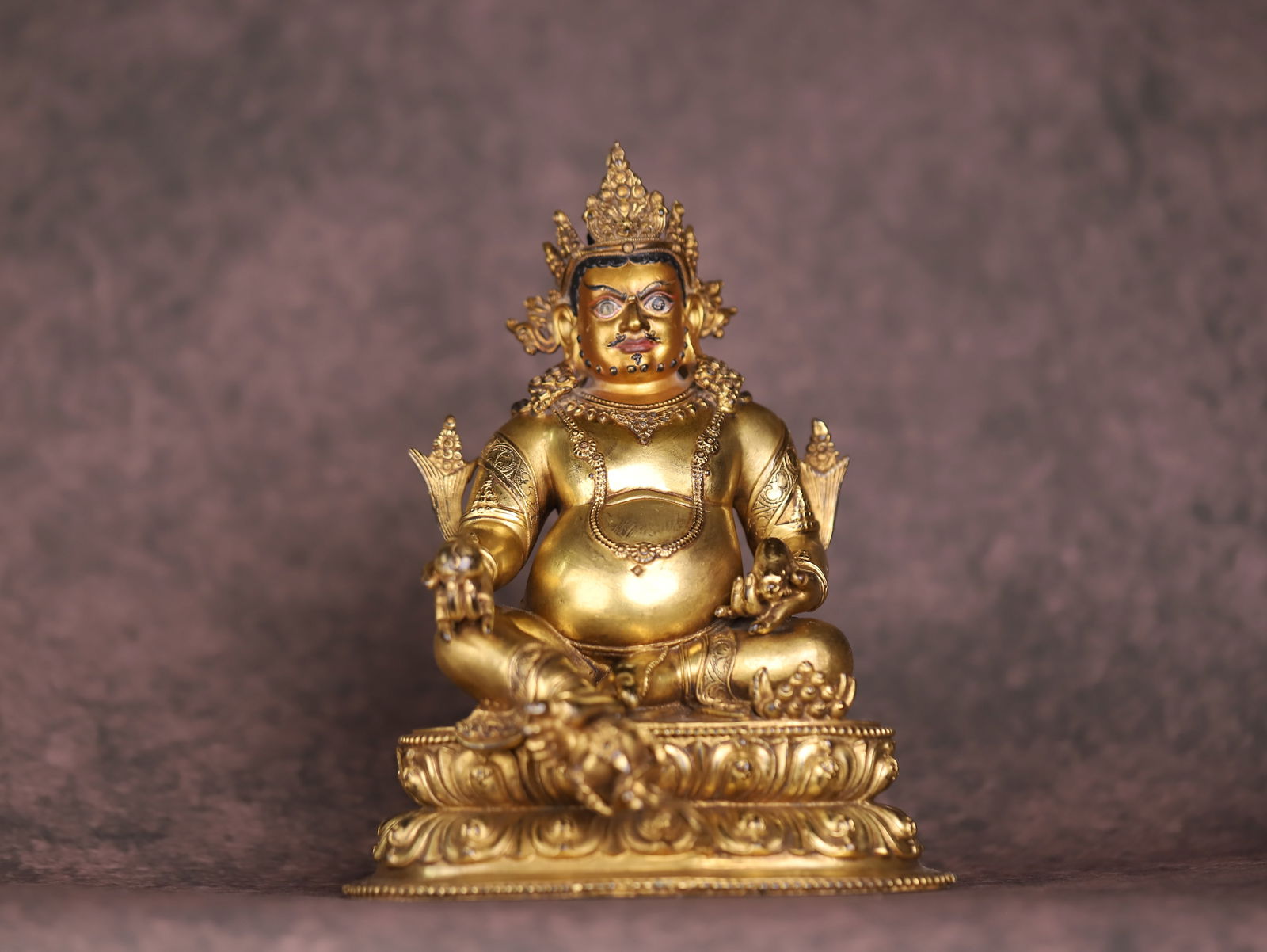 Qing Dynasty Gilt Bronze Deity Statue (1 of 1)