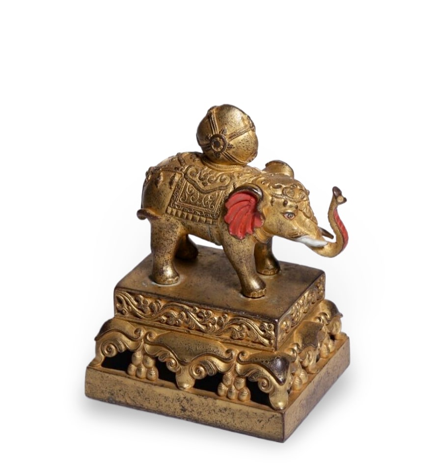 Chinese Gilded Copper elephant seal (1 of 8)