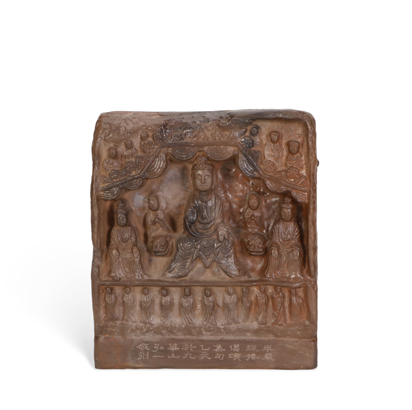 Chinese Mud-rubbed high relief Buddha (1 of 8)