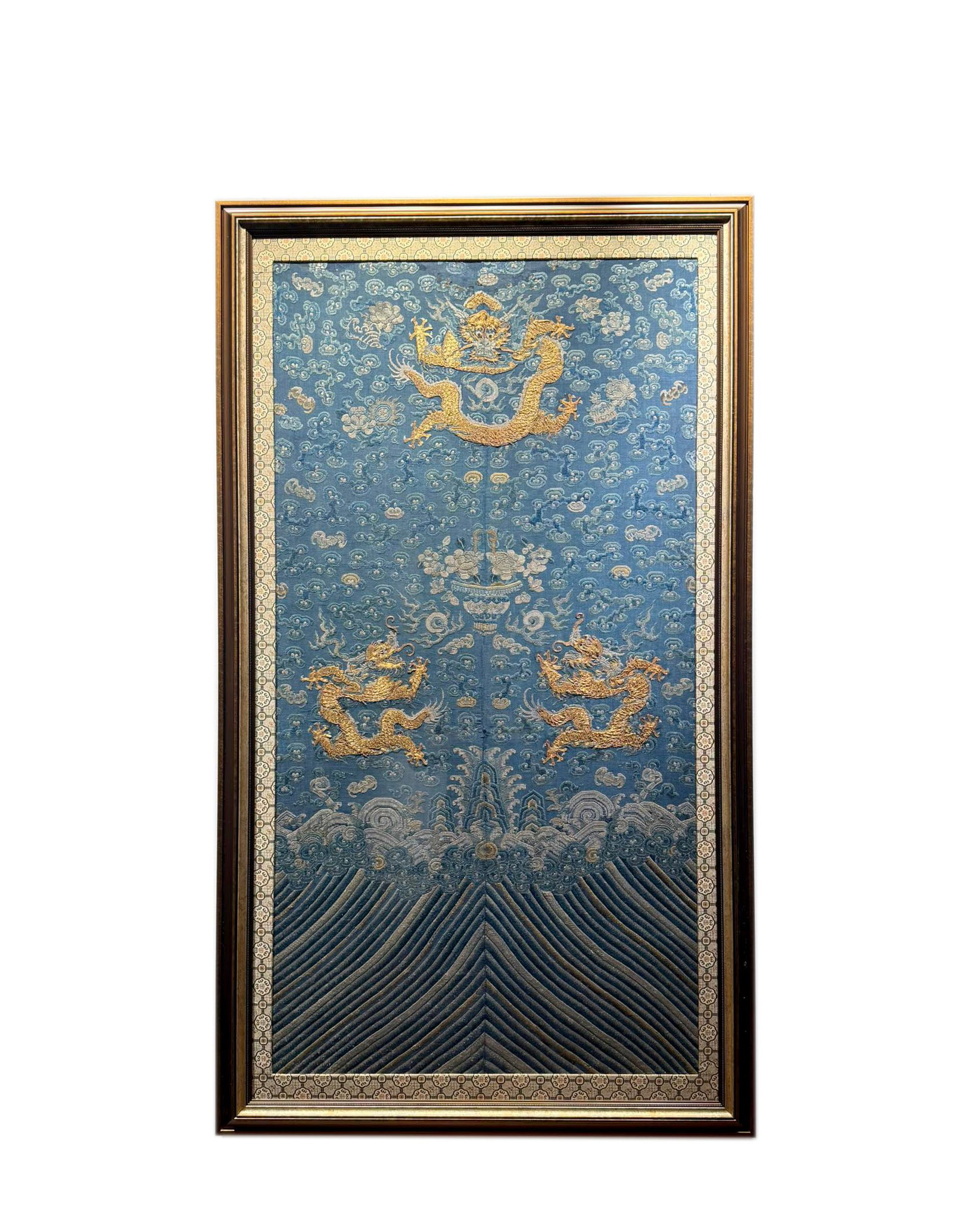 Chinese Qing Dynasty Fine Dragon Pattern Robe Material from (1 of 6)