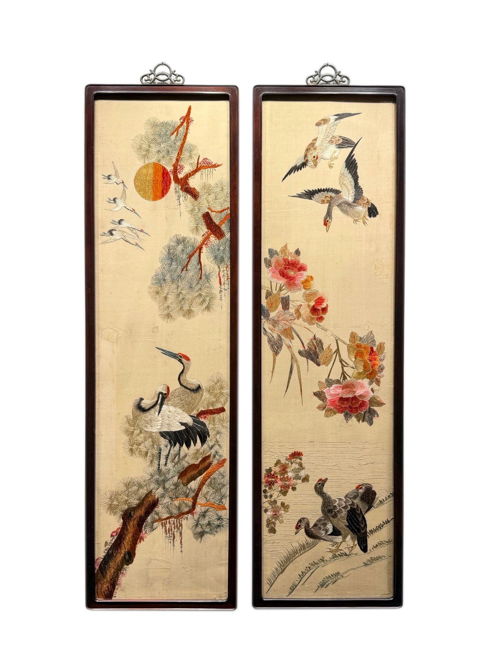 Chinese Since 1912 "Pine and Crane for Longevity, Wild Geese Landing" (1 of 5)