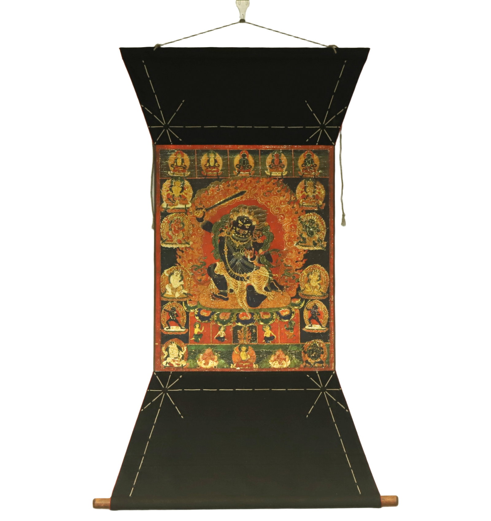 Chinese Qing Dynasty Mahakala Thangka (1 of 10)