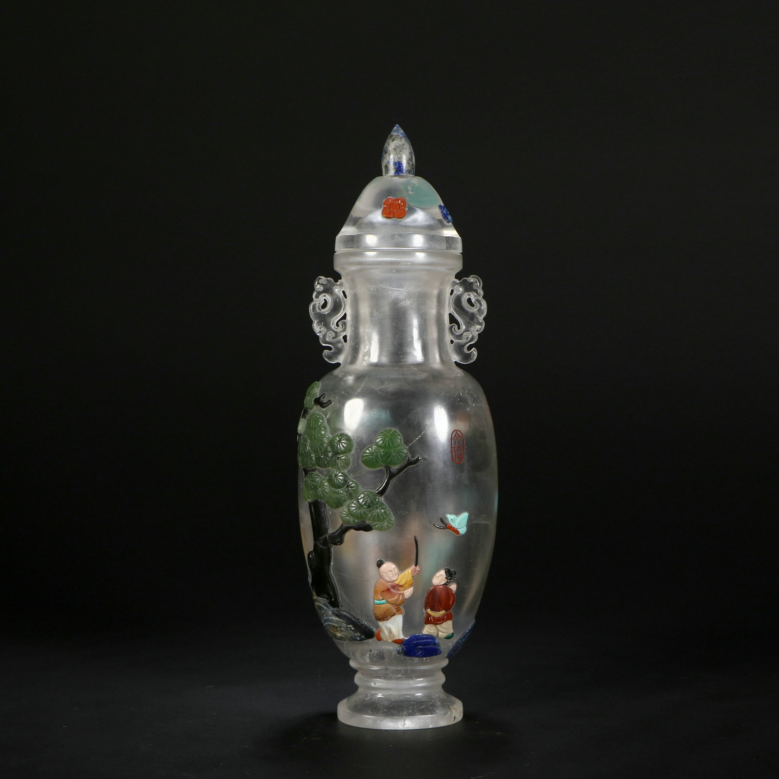 Chinese Crystal-inlaid treasure vase (1 of 6)