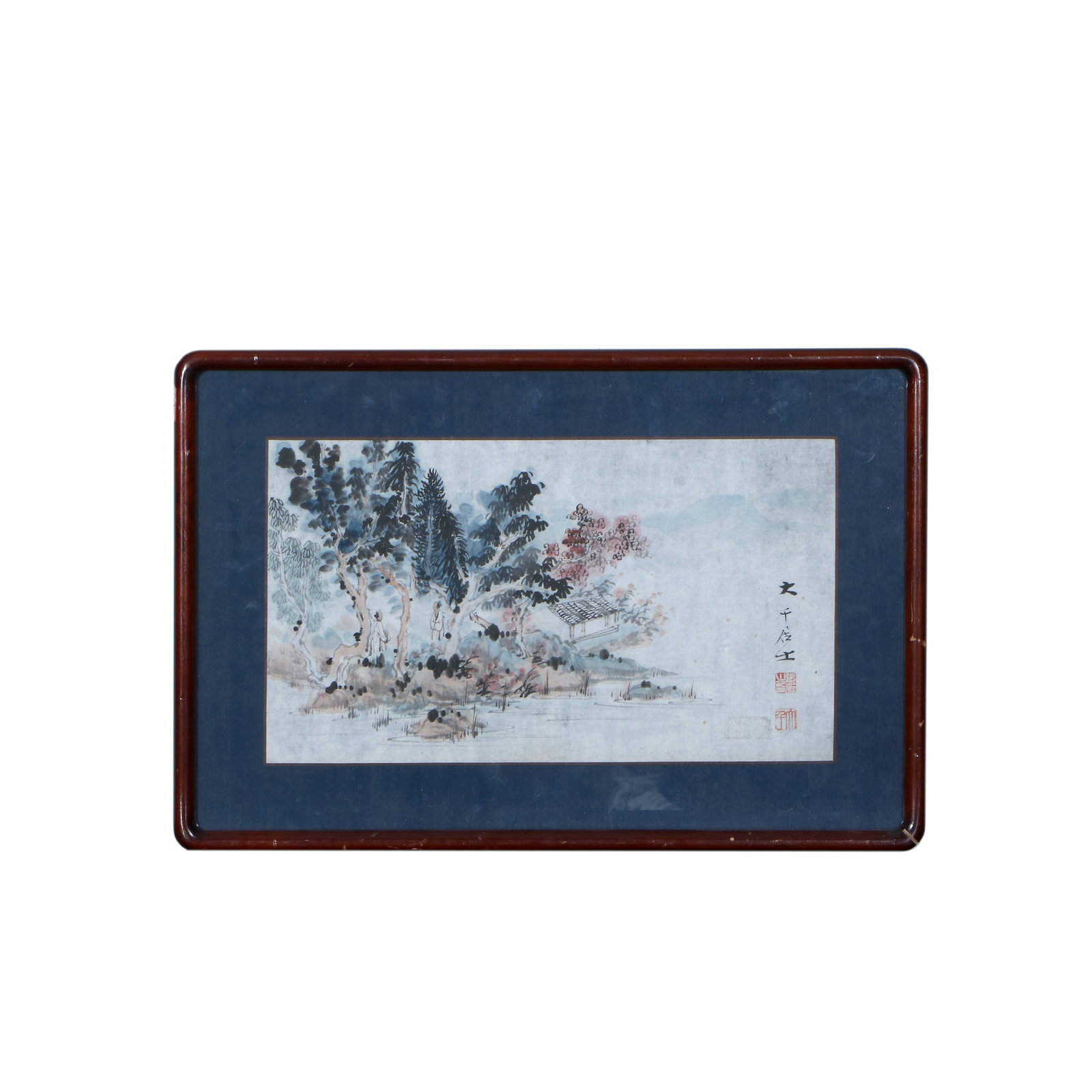Chinese Zhang Daqian Mark landscape framed (1 of 5)