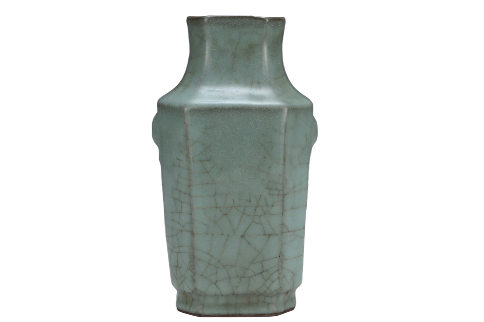 Chinese Song Dynasty Guan kiln gray-blue glazed octagonal bottle (1 of 6)