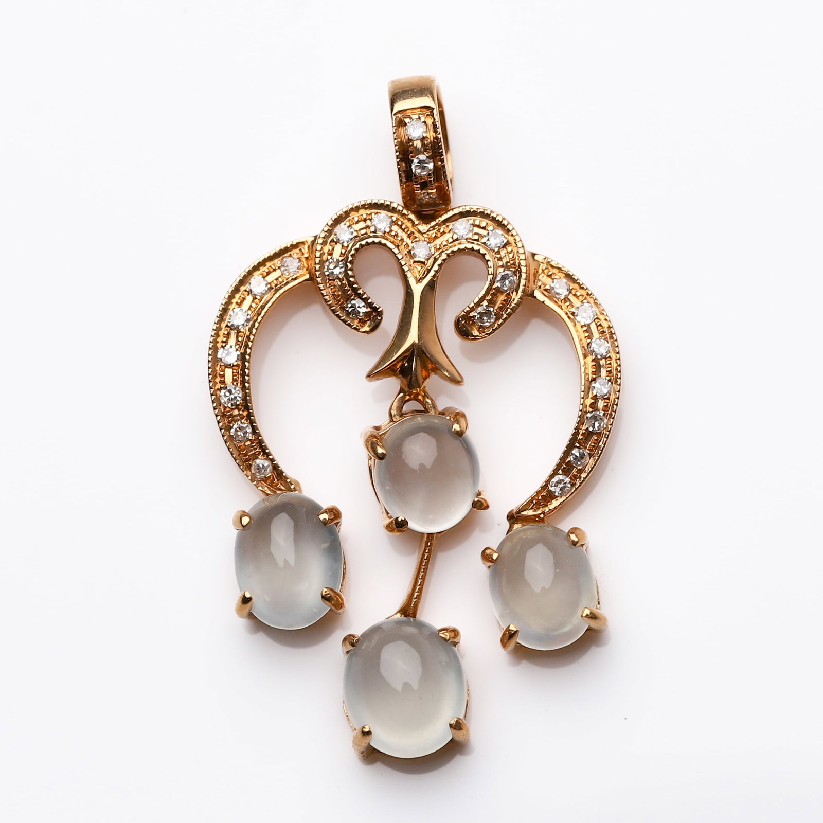 JADEITE AND DIAMOND PENDANT (1 of 7)