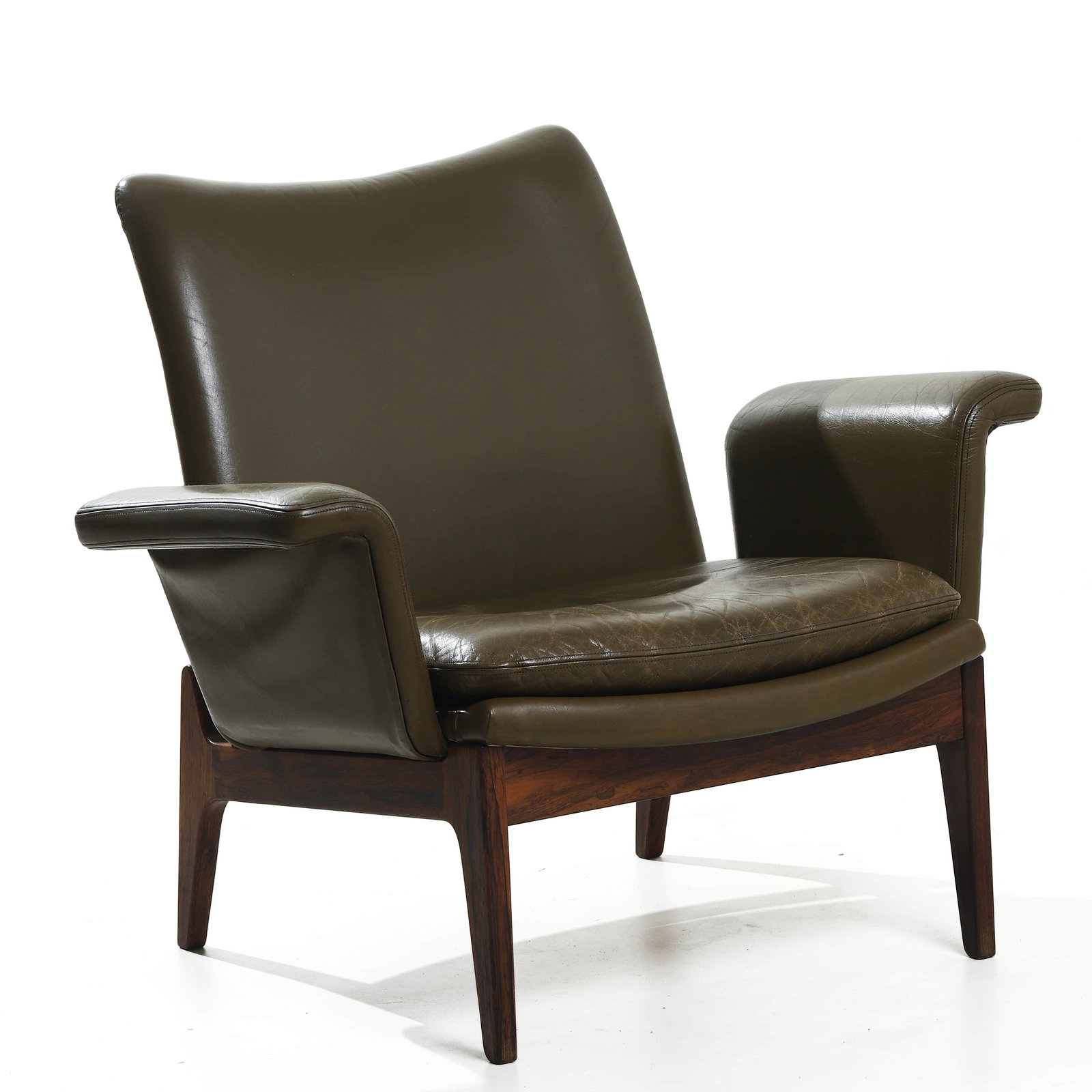 FINN JUHL FD112 LOUNGE CHAIR FOR FRANCE & SØN, ROSEWOOD AND LEATHER (1 of 9)