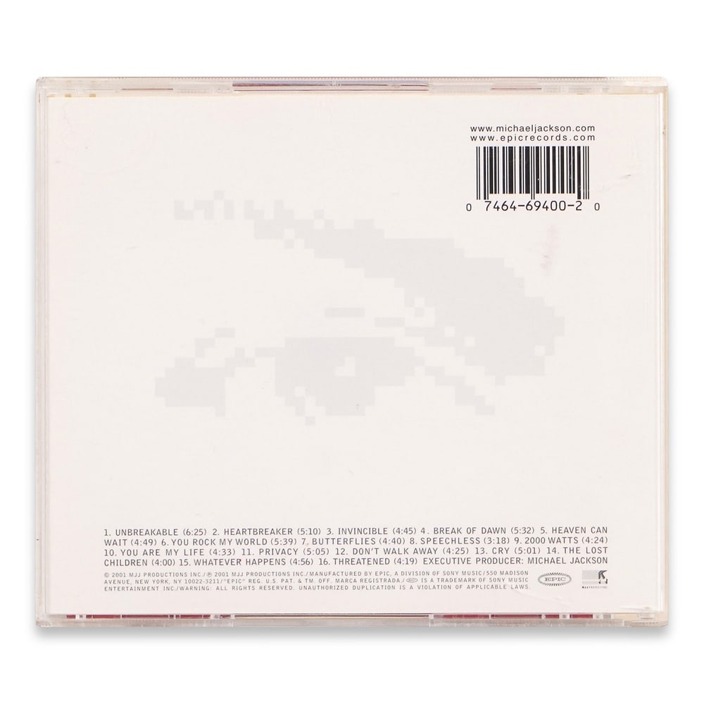 MICHAEL JACKSON SIGNED "INVINCIBLE" CD - 2