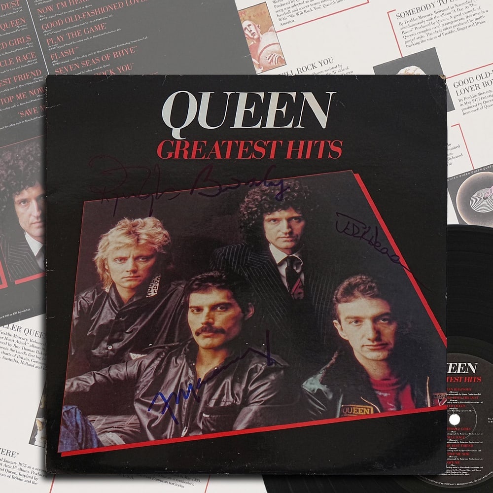 QUEEN FULLY SIGNED GREATEST HITS LP (1 of 6)