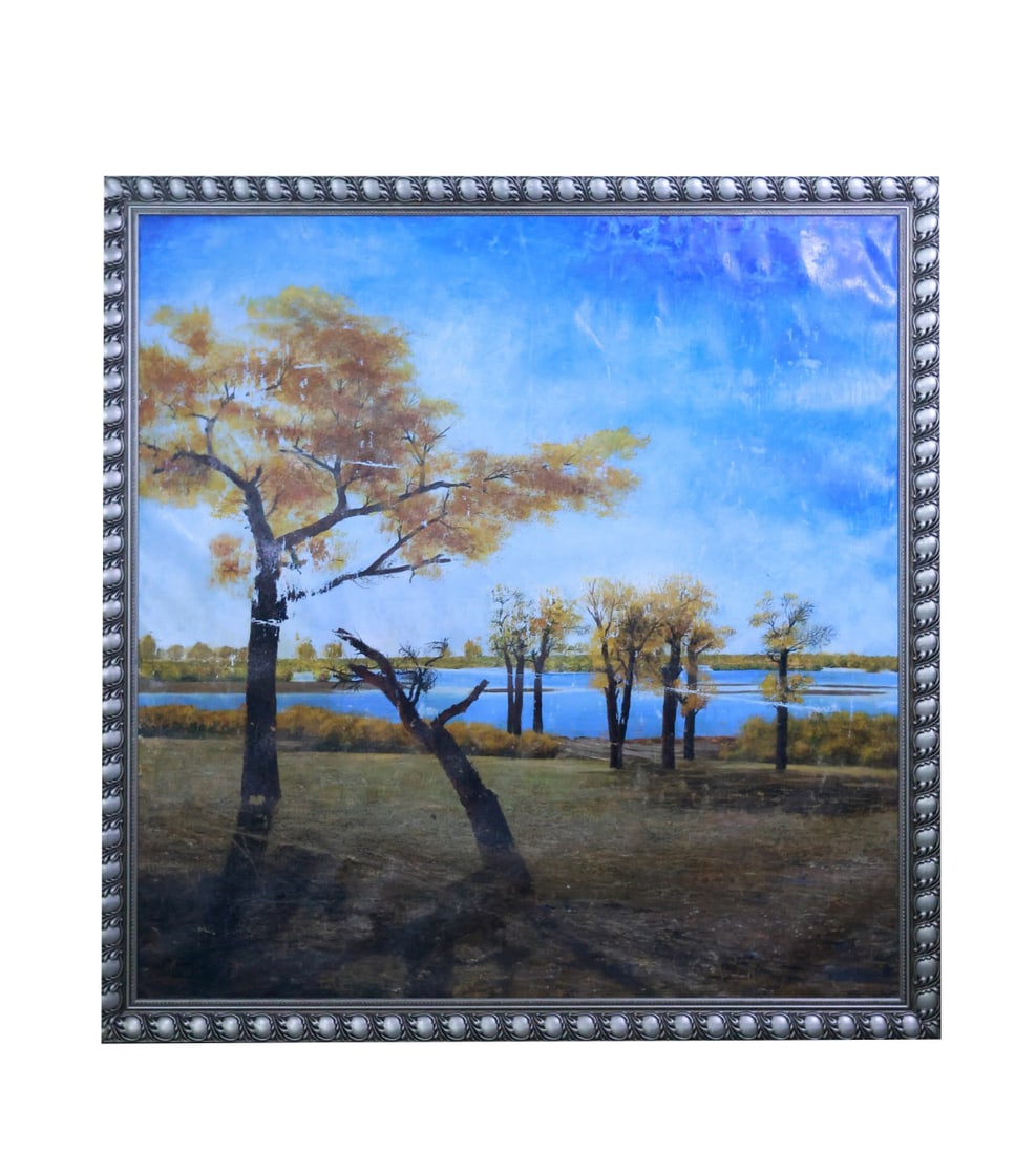 Wu Zuoren Mark landscape oil paintings: 133X129