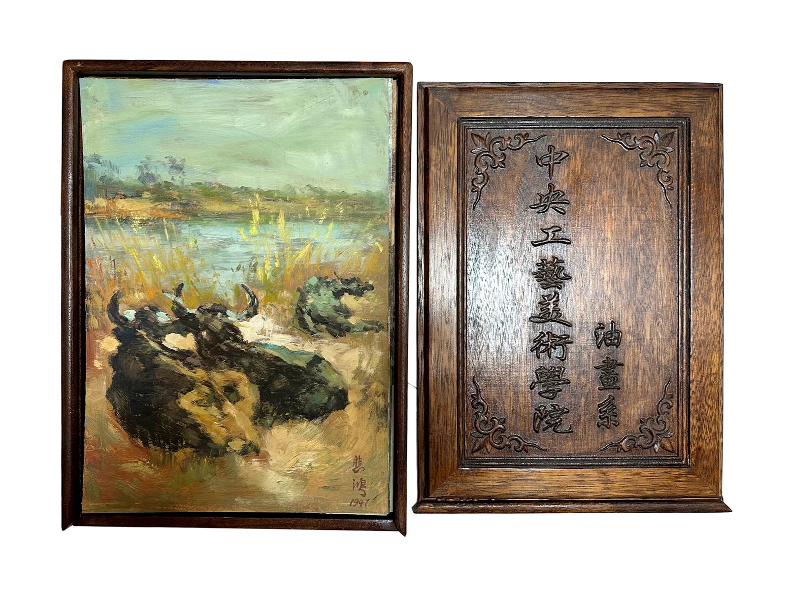 Chinese Xu Beihong Mark paintings depicting rural life 20frame: Height 42cm Width 30cm